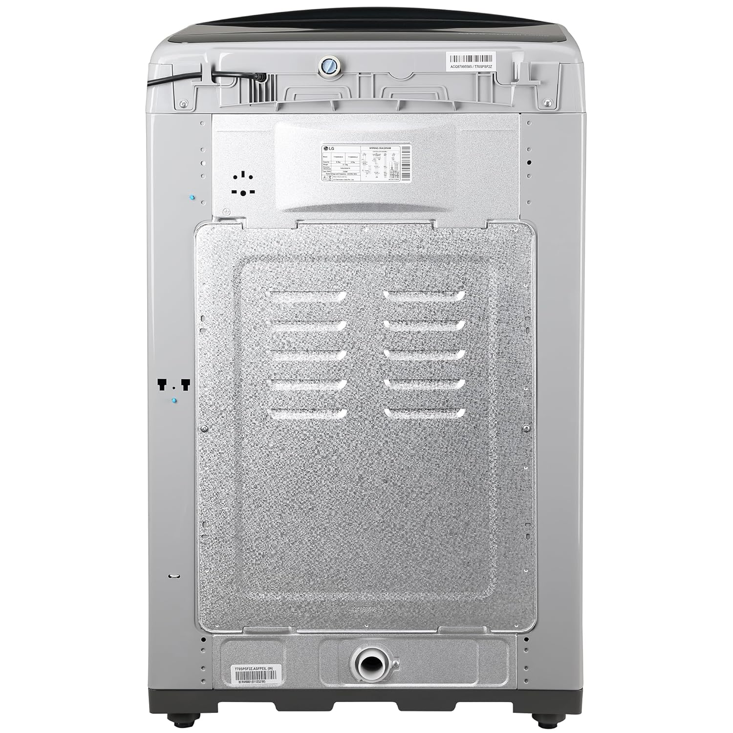 LG 7 Kg 5 Star Inverter TurboDrum Fully Automatic Top Loading Washing Machine (T70SPSF2Z, Waterfall Circulation, Smart Motion, Middle Free Silver) - Image 7