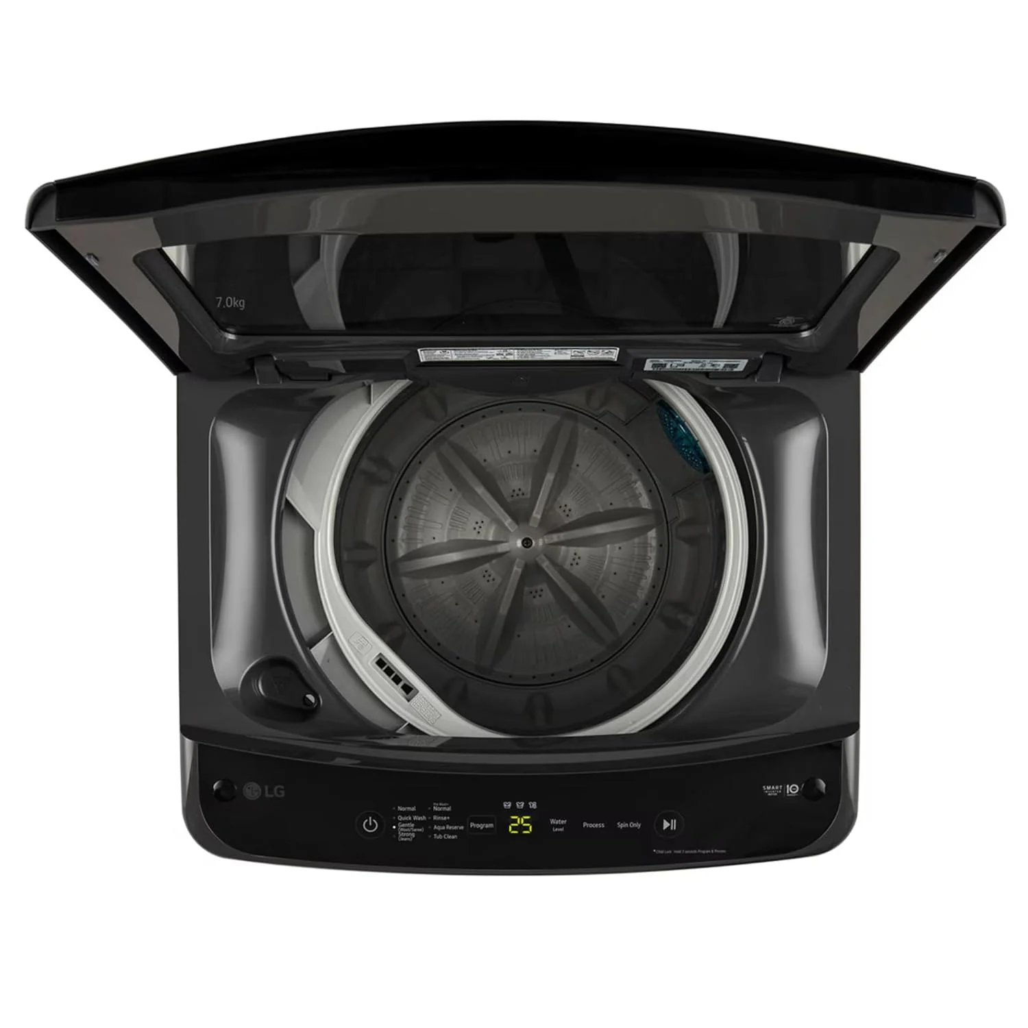 LG 7 Kg Top Load Washing Machine, Smart Inverter Motor, Middle Black (T70VBMB4ZD,) - Image 4