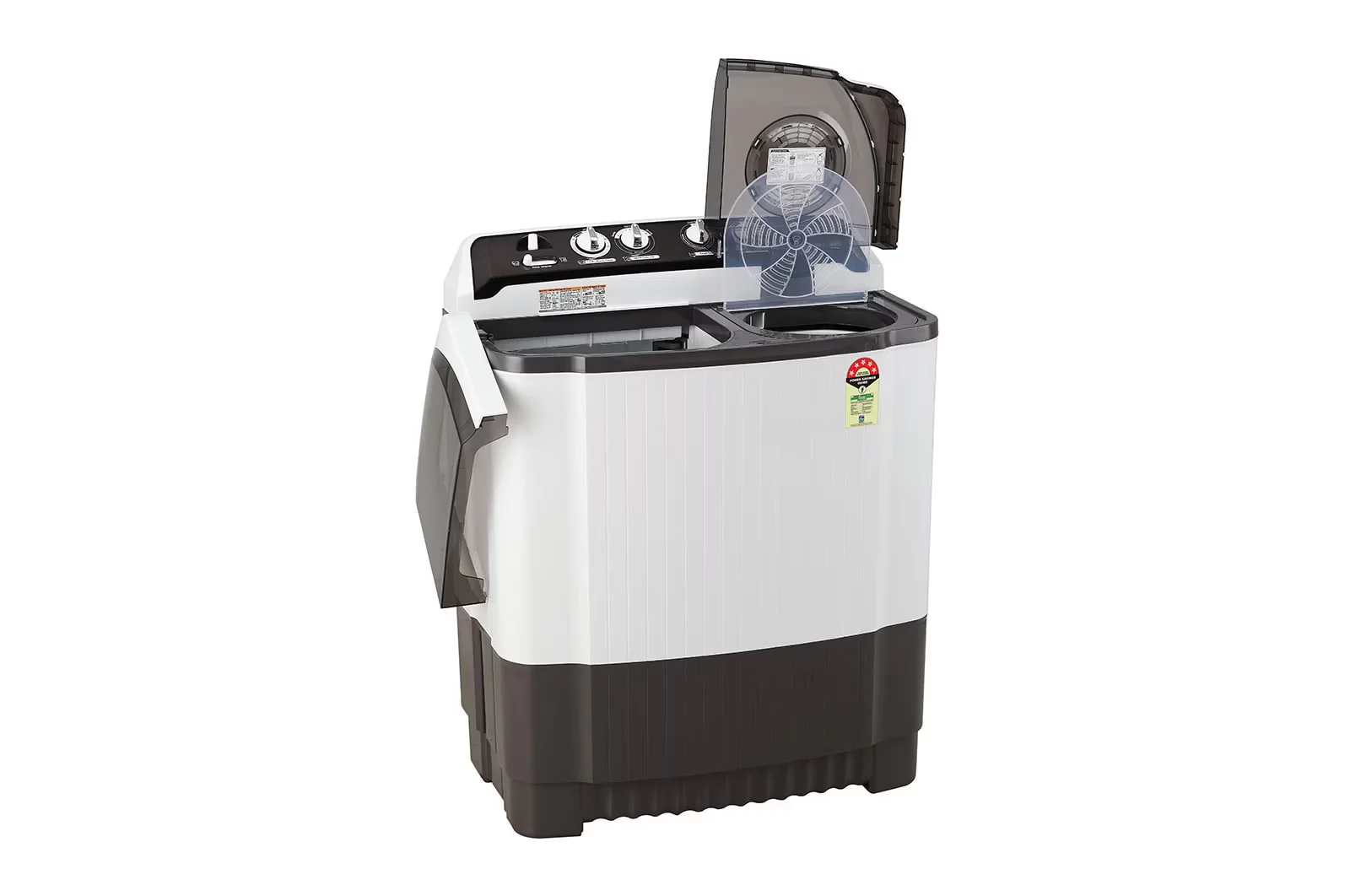 LG 8.5Kg Semi Automatic Top Load Washing Machine, Roller Jet Pulsator + Soak, Dark Grey (P8525SGAZ) - Image 3