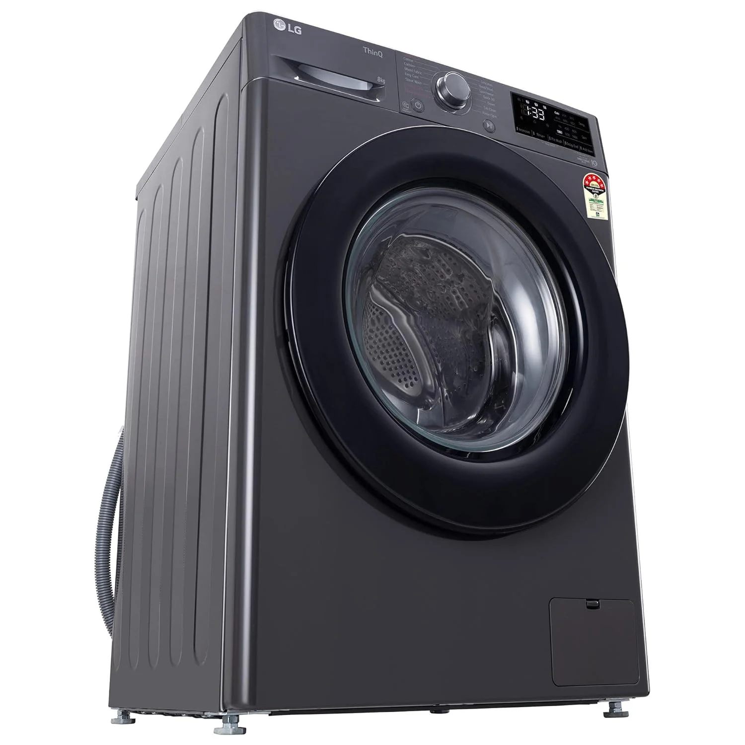 LG 8 Kg, 5 Star, AI Direct Drive Technology, Steam & 6 Motion DD Fully-Automatic Front Load Washing Machine (FHP1208Z3M, Intelligent & Convenient Fabric Care, Allergy Care, Middle Black) - Image 2
