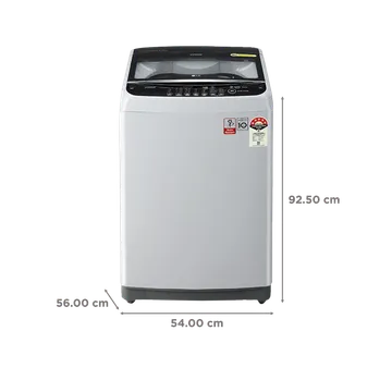 LG 8 kg 5 Star Inverter Fully Automatic Top Load Washing Machine (T80SNSF1Z.ASFQEIL, Stainless Steel Tub, Silver) - Image 2