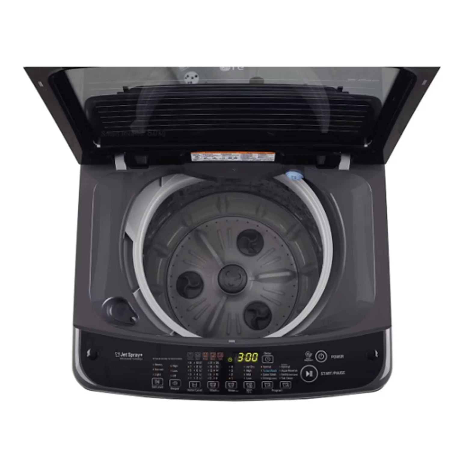 LG 8 Kg 5 Star Inverter TurboDrum Fully Automatic Top Loading Washing Machine (T80AJMB1Z, Jet Spray+, Smart Closing Door, Middle Black) - Image 4