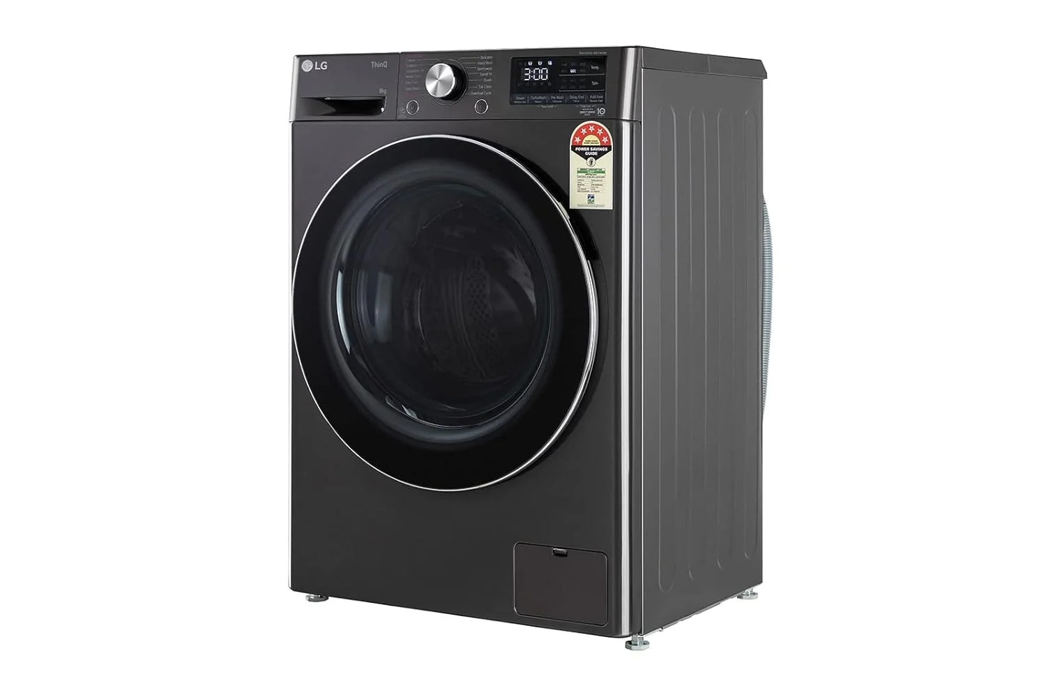 LG 8 Kg Front Load Washing Machine (FHP1208Z9B_Black) - Image 2