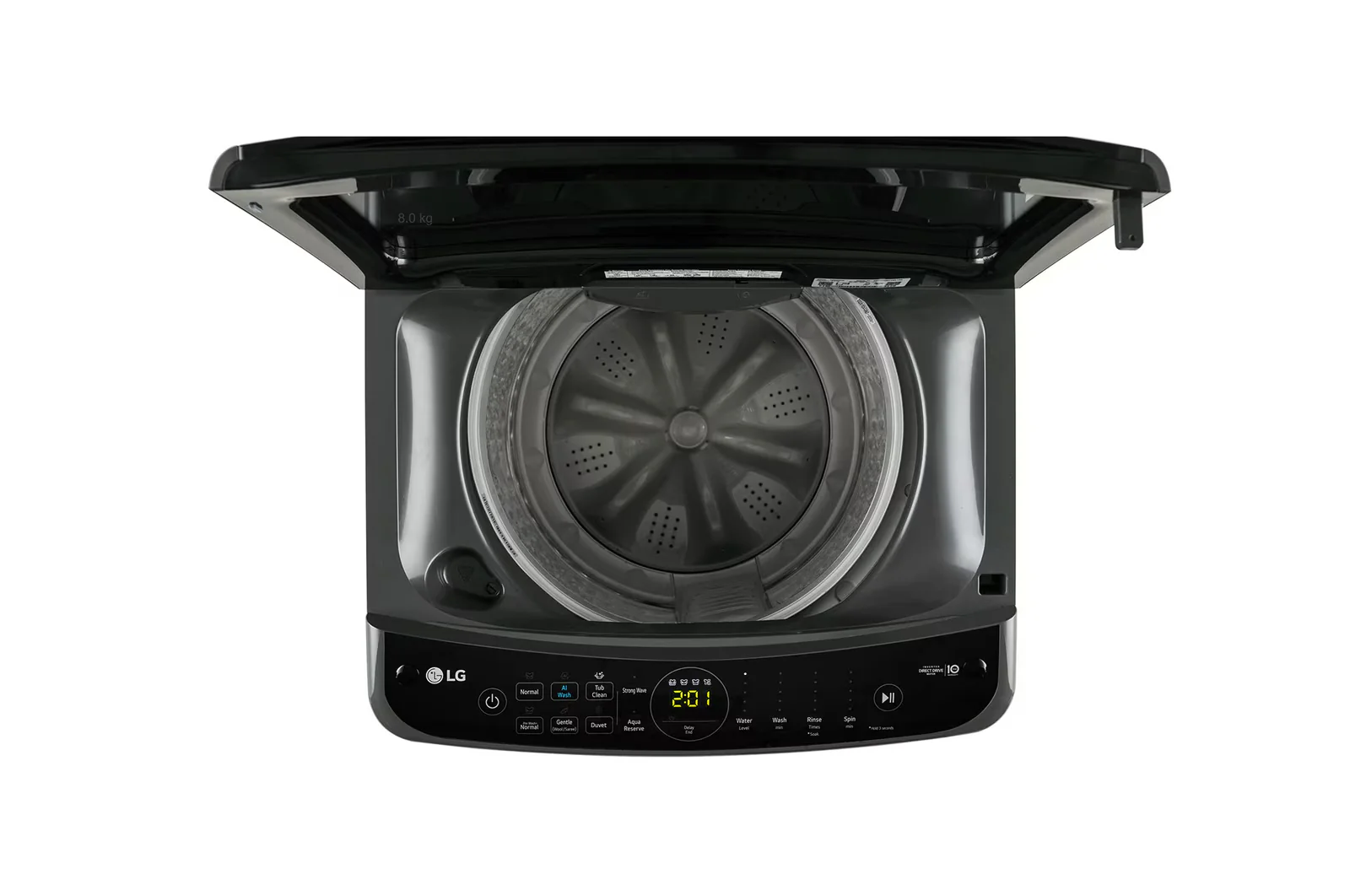 LG 8Kg 5 Star Top Load Washing Machine, AI Direct Drive™, Turbodrum, (THD08NPM,Middle Black) - Image 9