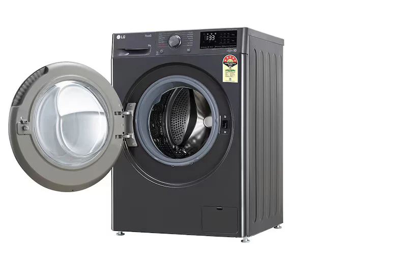 LG 8Kg Front Load Washing Machine, AI Direct Drive™, Middle Black, 5 Star,FHP1208A5M - Image 5