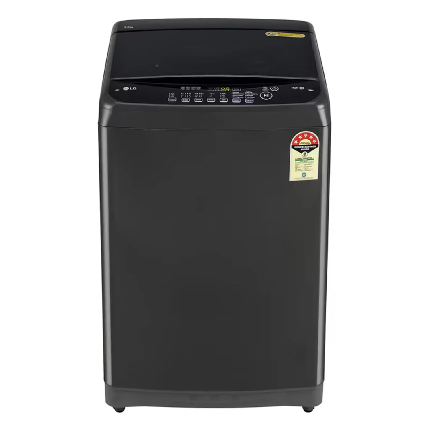 LG 8Kg Top Load Washing Machine, Smart Inverter Motor, Middle Black, 5 Star
