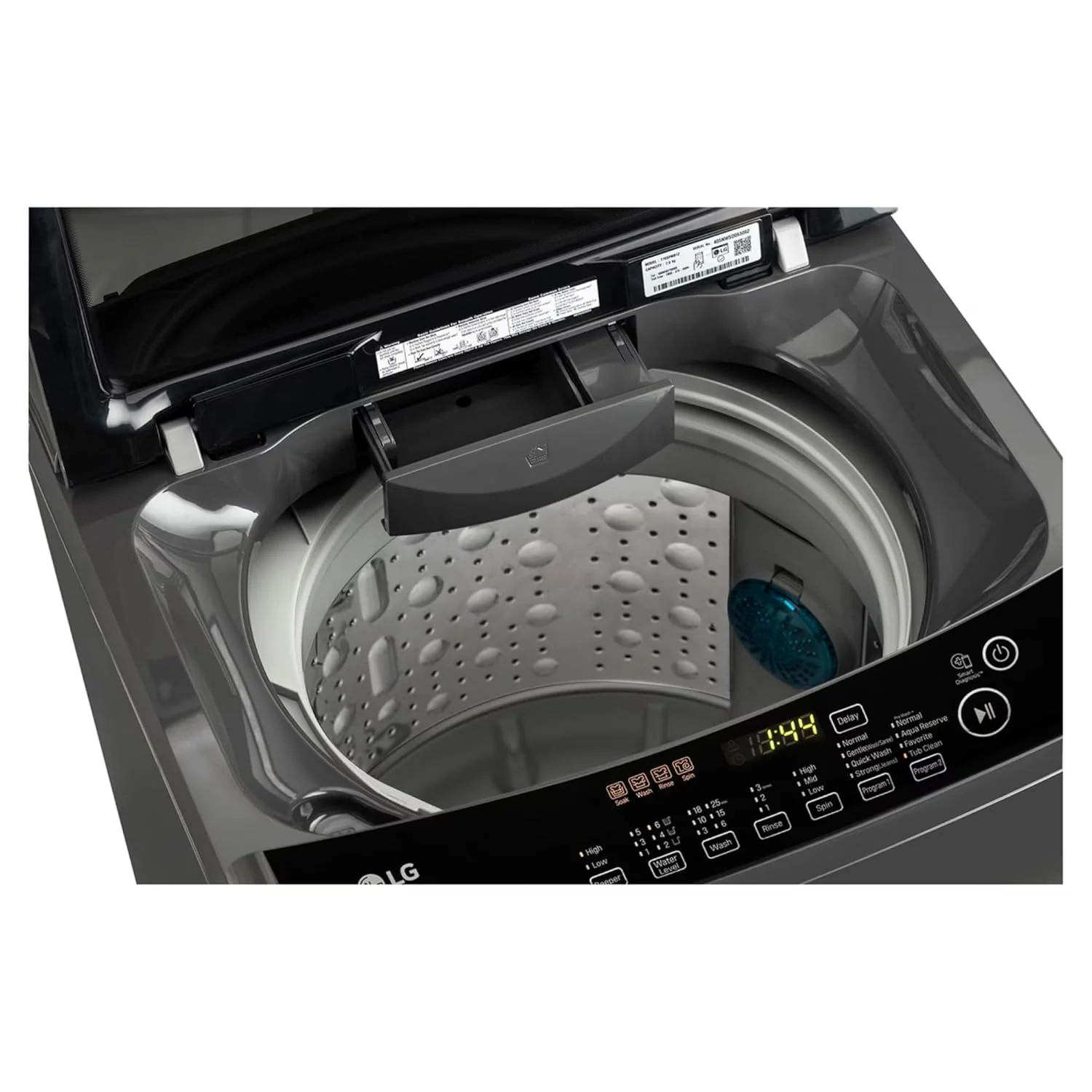 LG 8Kg Top Load Washing Machine, Smart Inverter Motor, Middle Black, 5 Star - Image 6