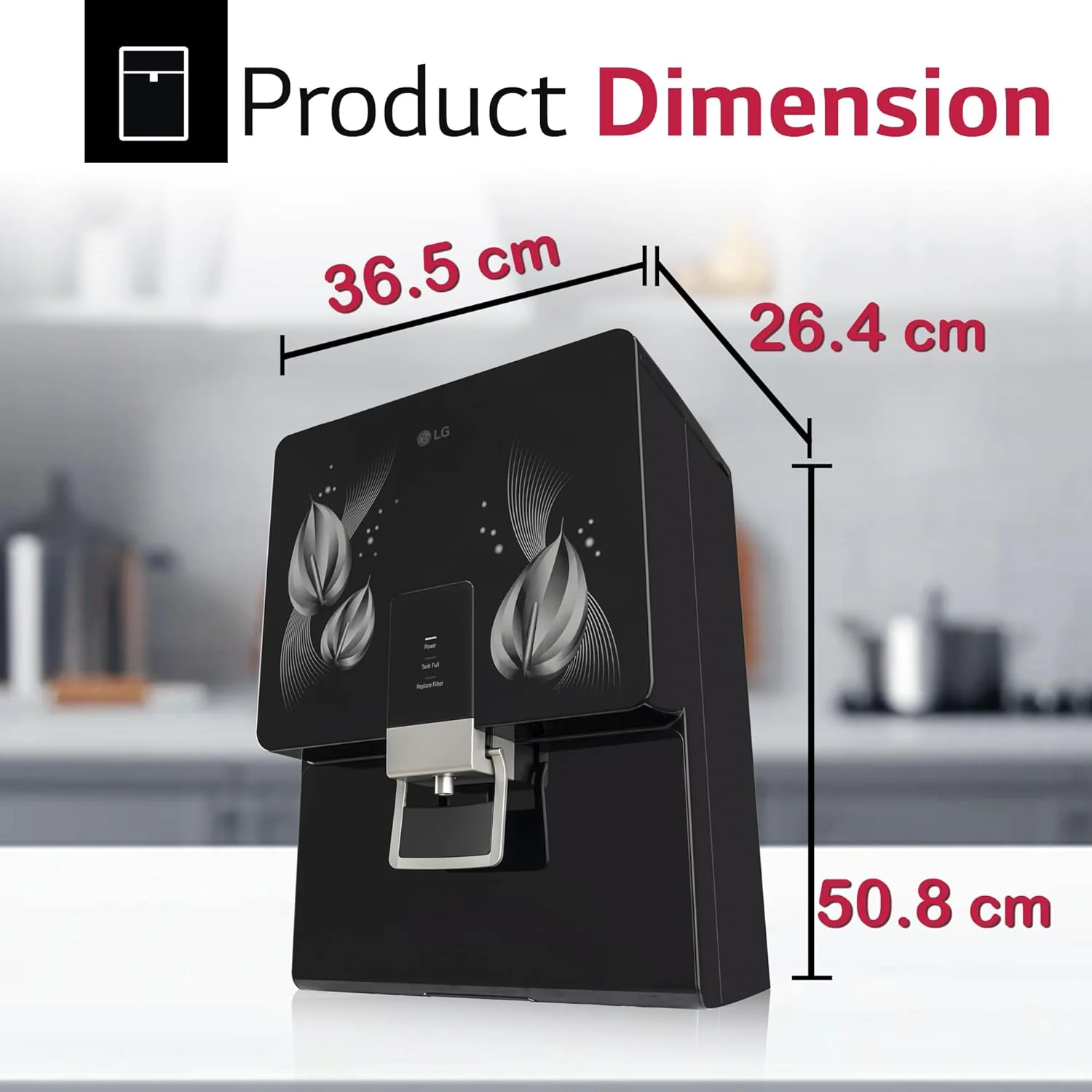 LG 8L RO+Mineral Booster Water Purifier with Steel Tank, Black,(WW146RTLB) - Image 2