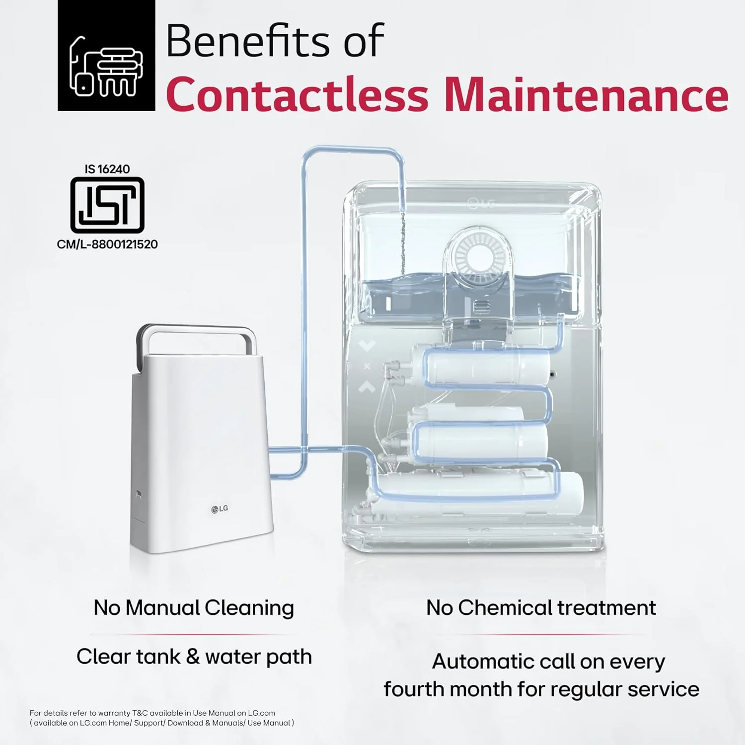 LG 8L RO+Mineral Booster Water Purifier with Steel Tank, Black,(WW146RTLB) - Image 9