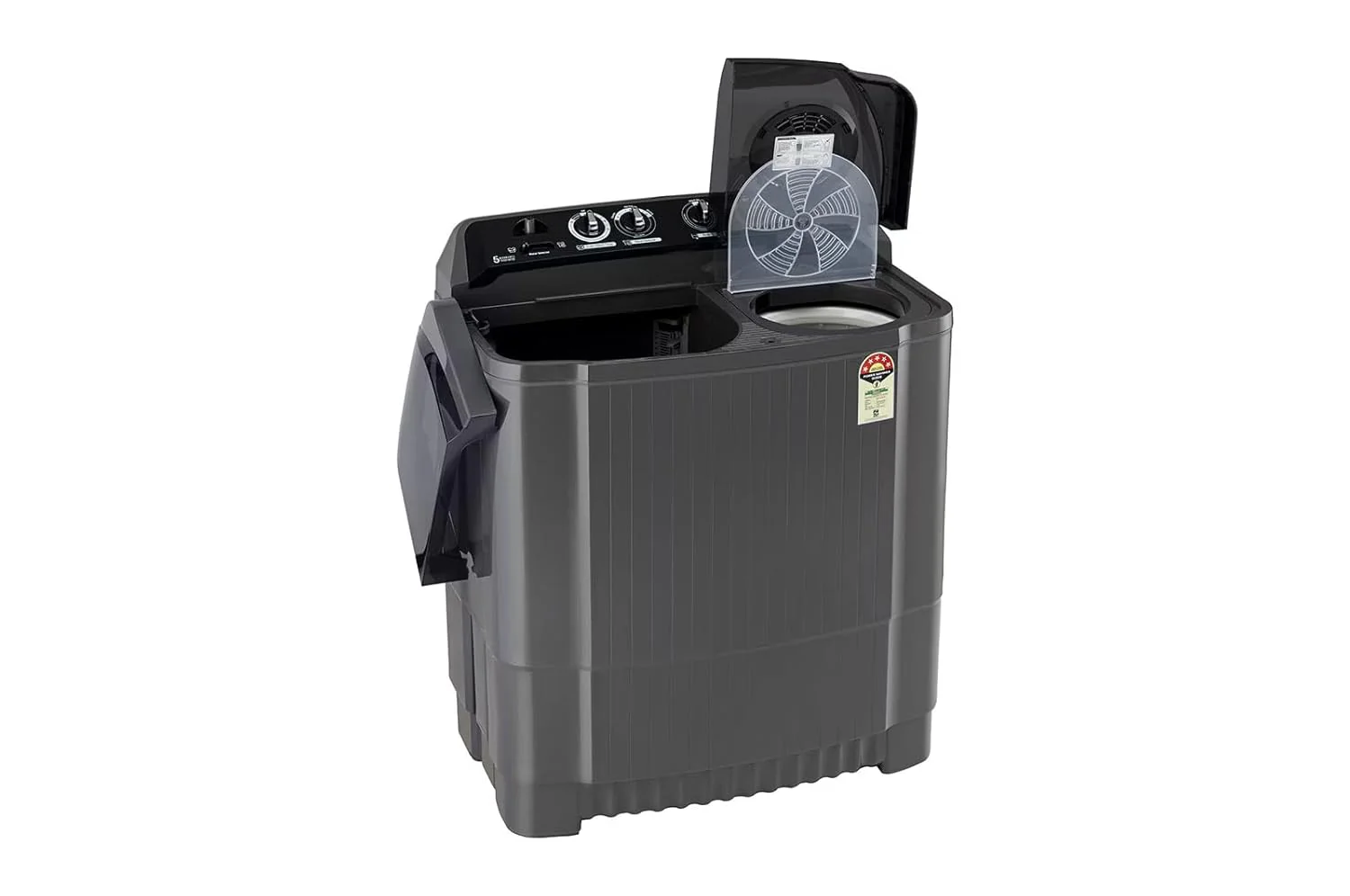 LG 9.5Kg 5 Star Semi Automatic Top Load Washing Machine,(Roller Jet Pulsator + Soak, Rat Away, Middle Black,P9555SKAZ) - Image 6