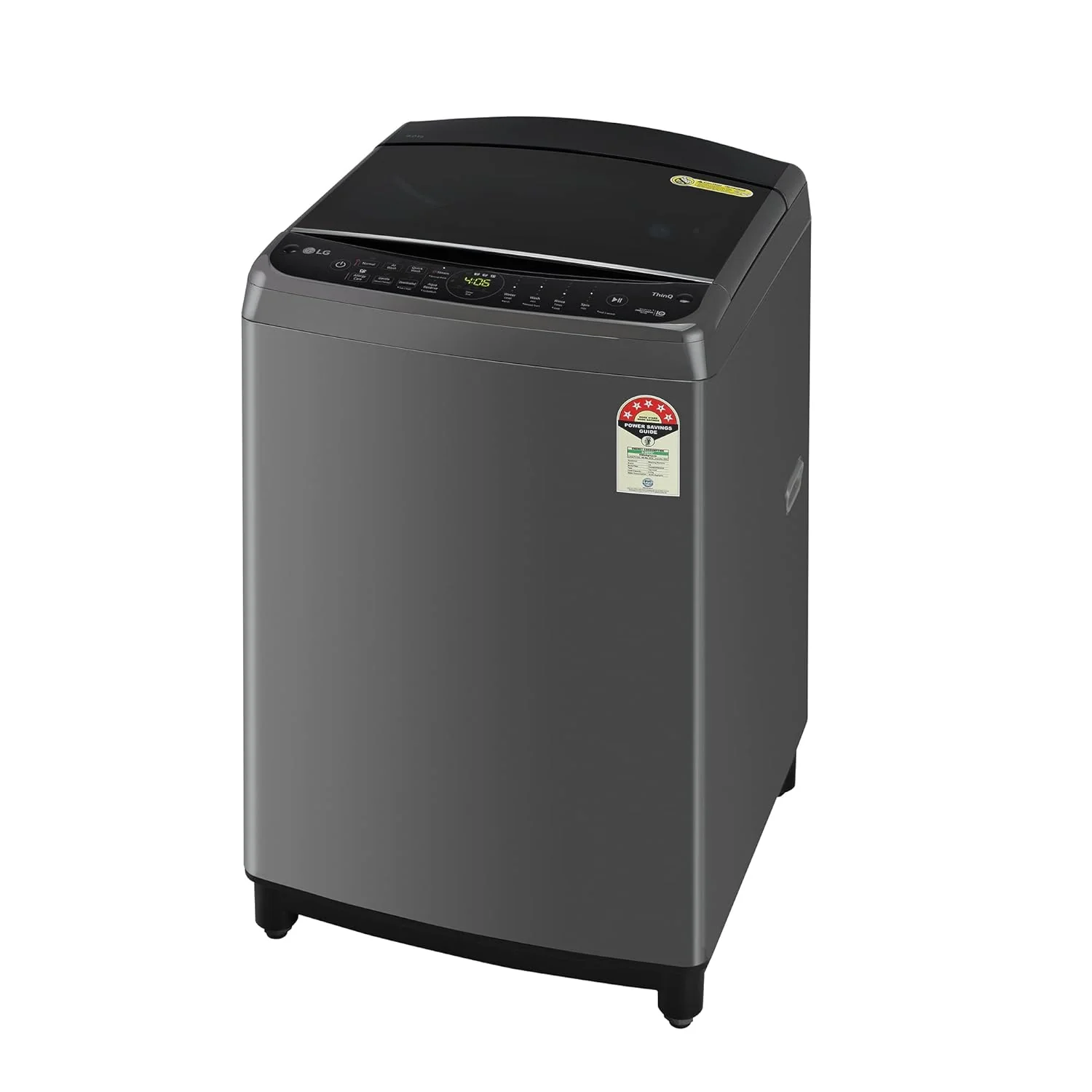 LG 9 Kg 5 Star Inverter Wi-Fi Fully-Automatic Top Loading Washing Machine Appliance (THD09NWM, Middle Black, AIDD Technology &amp; TurboWash) - Image 3