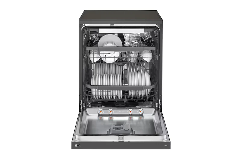 LG Dishwasher, TrueSteam™, 15 Place Setting, QuadWash™, LG's EasyRack™, ThinQ™ (Wi-Fi), Auto Open Dry, Matte Black,(DFB435FM) - Image 4
