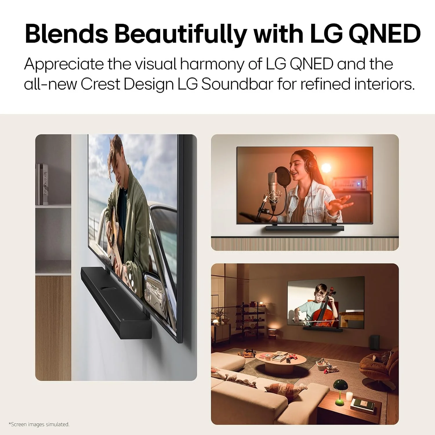 LG New Launch Soundbar SQ70TY,400W,3.1.1Ch,Dolby Atmos &amp; DTS: X,Hi-Res Audio,Center Up-Firing Speaker,AI Sound Pro,Wow Synergy,Wireless Subwoofer,QNED Matching Bracket Inside(2024 QNED TV),Black - Image 2