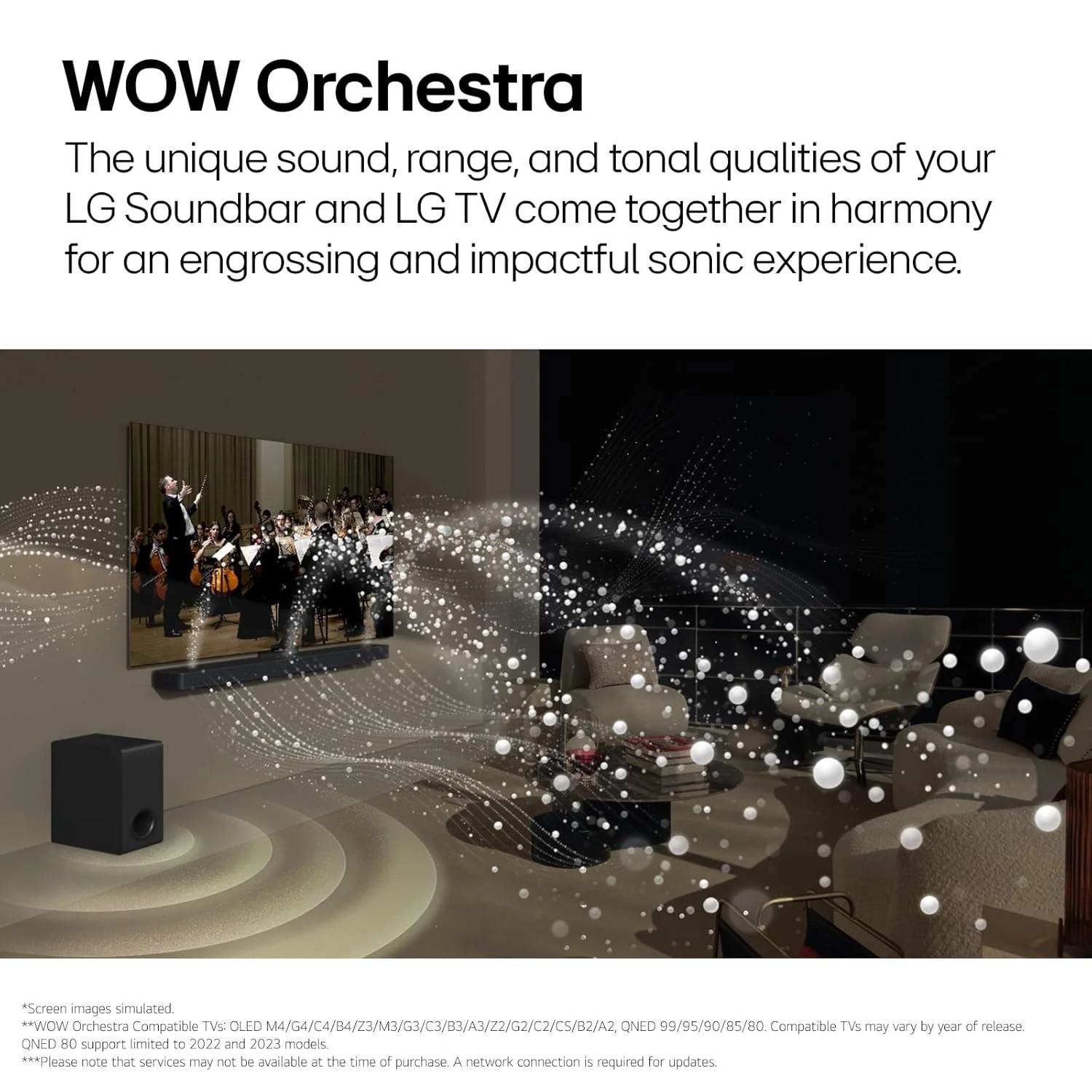 LG New Launch Soundbar SQ70TY,400W,3.1.1Ch,Dolby Atmos &amp; DTS: X,Hi-Res Audio,Center Up-Firing Speaker,AI Sound Pro,Wow Synergy,Wireless Subwoofer,QNED Matching Bracket Inside(2024 QNED TV),Black - Image 4