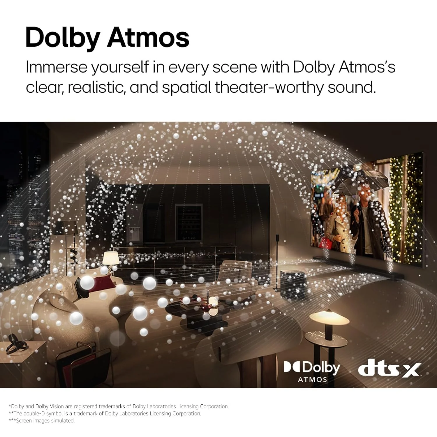 LG New Launch Soundbar SQ70TY,400W,3.1.1Ch,Dolby Atmos &amp; DTS: X,Hi-Res Audio,Center Up-Firing Speaker,AI Sound Pro,Wow Synergy,Wireless Subwoofer,QNED Matching Bracket Inside(2024 QNED TV),Black - Image 6