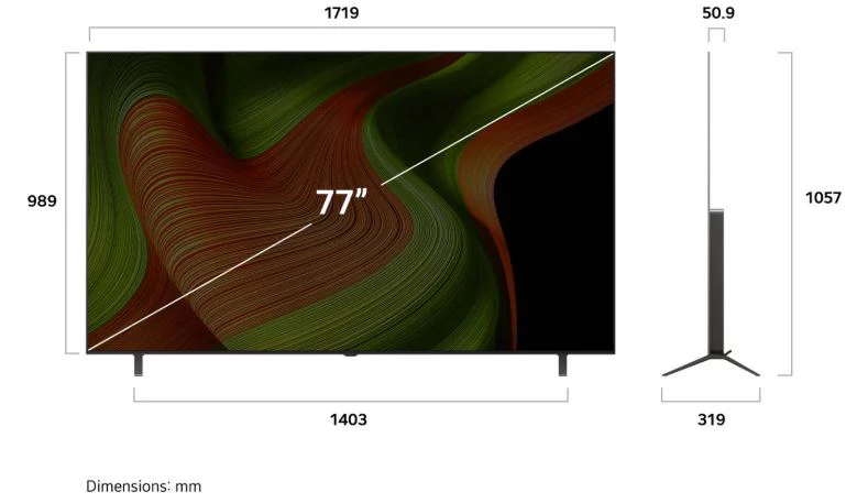 LG OLED 195cm (77) TV (B5), a8 Gen2 AI 4K Processor, 120Hz Native Refresh Rate, Dolby Vision &amp; Atmos 2025 - Image 3