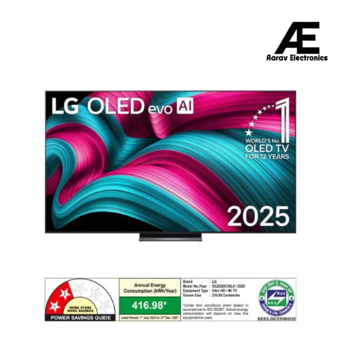 LG OLED evo 139 cm (55 Inch) 4K Smart TV (C5 Series, 2025 Model, α9 AI Processor Gen8, Dolby Vision &amp; Atmos, FILMMAKER MODE™)