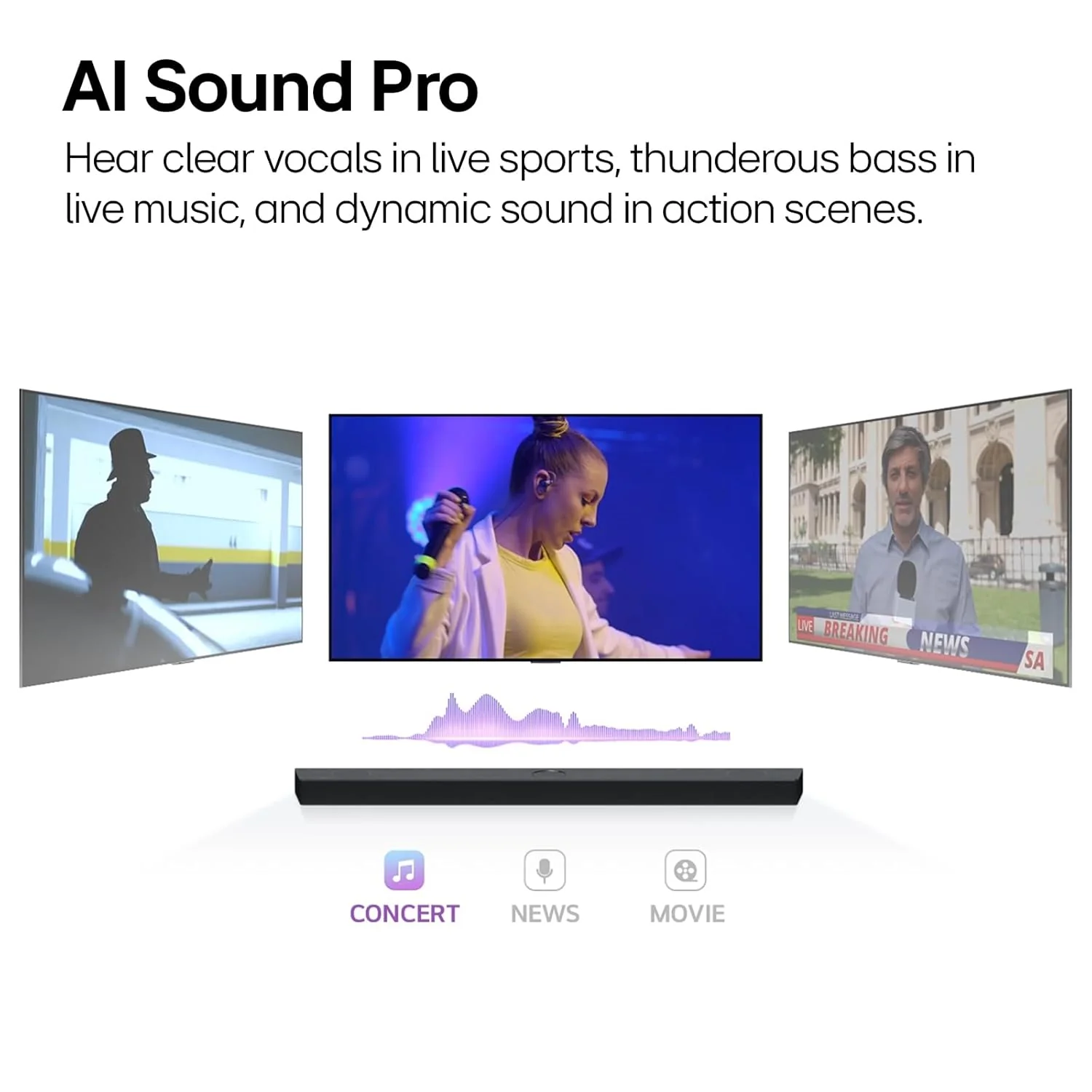 LG S40T 300W 2.1 Channel Soundbar with Dolby Digital, AI Sound Pro, Wow Interface - Image 5