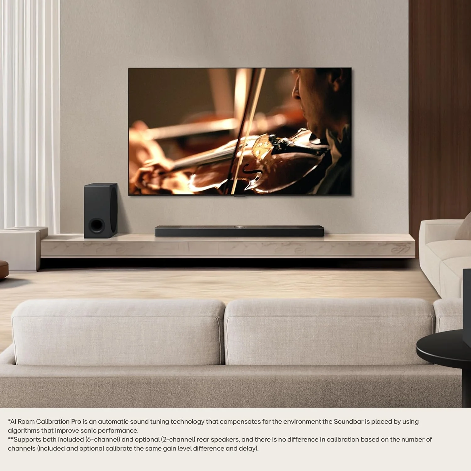 LG S90TY - Smart Sound Bar, 570W, 5.1.3 Channels, Dolby Atmos and DTS Surround Soundbar, Wide Connectivity, Bluetooth, USB, Optical Input, Black - Image 8