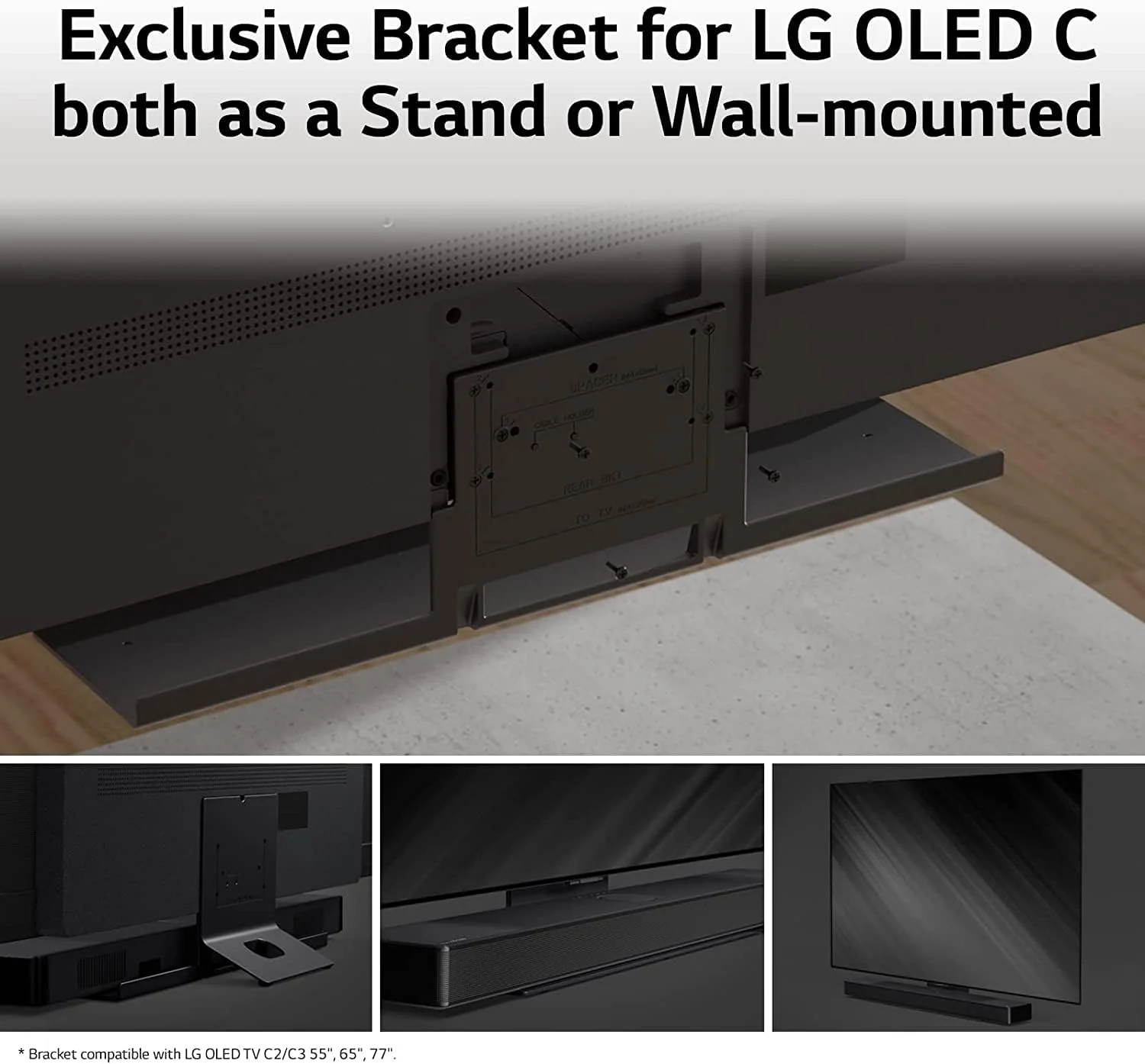 LG SC9S 400W 3.1.3 Channel Dolby Atmos, Triple Up-Firing Speaker, Wow Synergy, OLED C Matching Bracket Soundbar with HDMI, Wi-Fi &amp; Bluetooth Connectivity (Black) - Image 3