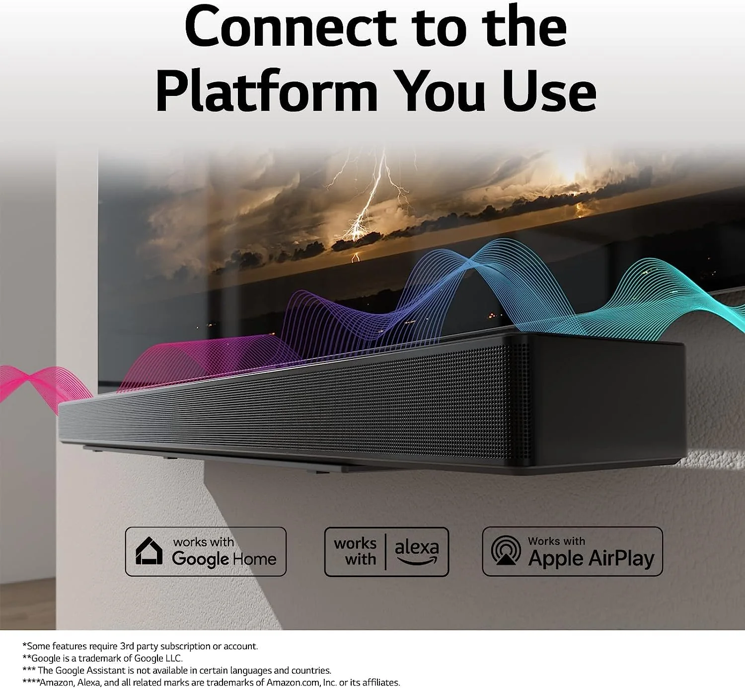 LG SC9S 400W 3.1.3 Channel Dolby Atmos, Triple Up-Firing Speaker, Wow Synergy, OLED C Matching Bracket Soundbar with HDMI, Wi-Fi &amp; Bluetooth Connectivity (Black) - Image 8