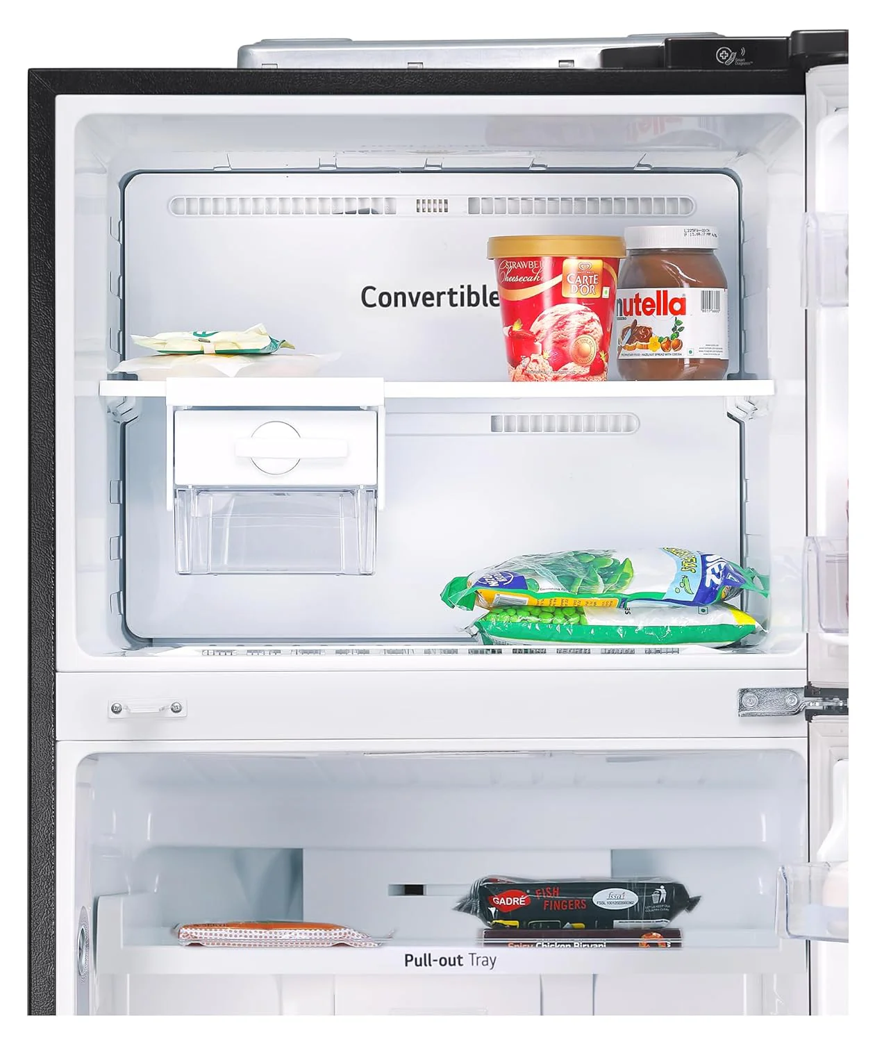 LG Smart Choice, 446 L, 1 Star, Convertible, Door Cooling+, Smart Inverter Compressor, Frost Free Double Door Refrigerator (GL-T502CESR, Ebony Sheen, Express Freeze &amp; Multi Air Flow) - Image 4