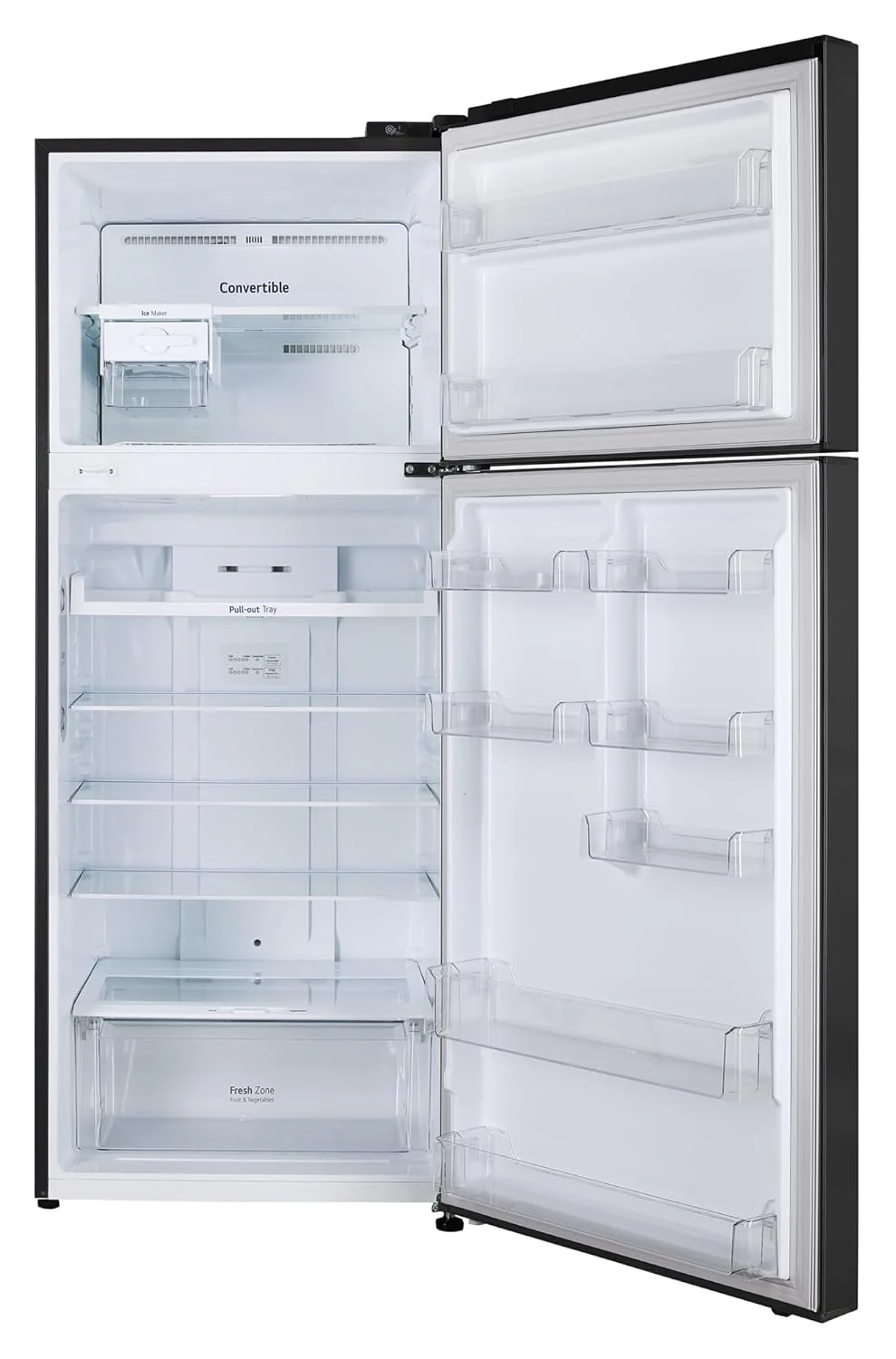 LG Smart Choice, 446 L, 1 Star, Convertible, Door Cooling+, Smart Inverter Compressor, Frost Free Double Door Refrigerator (GL-T502CESR, Ebony Sheen, Express Freeze &amp; Multi Air Flow) - Image 5