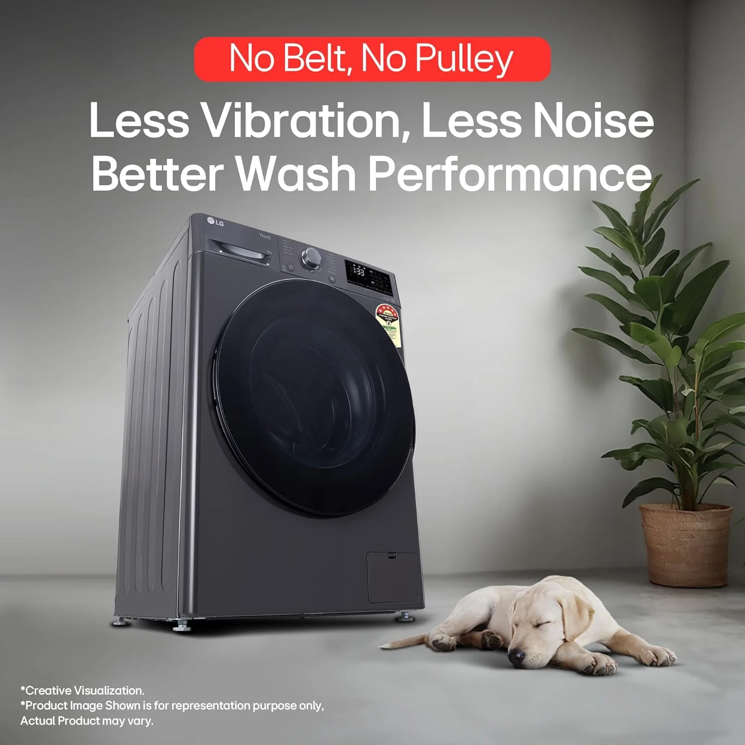 LG Smart Choice, 9 Kg, 5 Star, AI Direct Drive Technology, Steam, 6 Motion DD & Wi-Fi Fully-Automatic Front Load Washing Machine (FHP1209Z5M, Intelligent & Convenient Fabric Care, Middle Black) - Image 10
