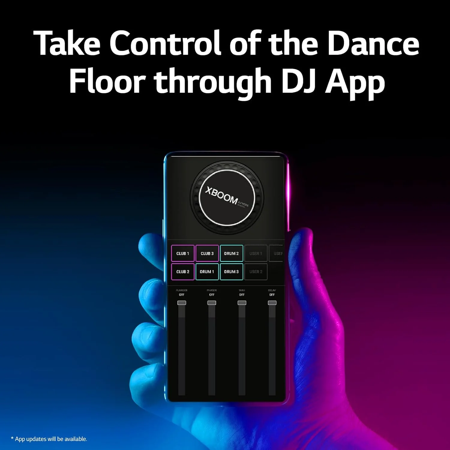 LG XBOOM RNC9 Party Speaker, Multi Color Lighting, Karaoke Feature, 1 Mic + 1 Guitar Input, Wireless Party Link, USB, Bluetooth Connection, XBOOM App - Image 5