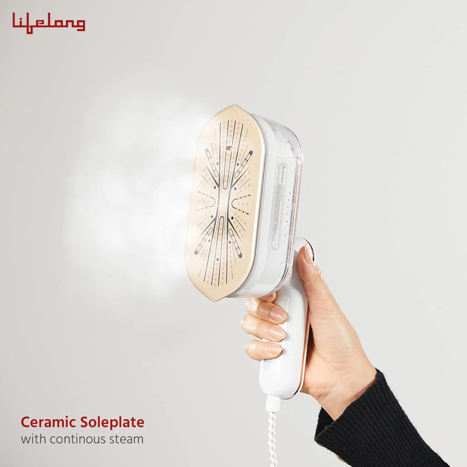 Lifelong 1250 Watt Garment Steamer for Clothes | Handheld Garment Steamer with Rest Stand for Iron | Portable & Foldable Mini Steam Press Suitable For Traveling - 90 ml Tank Capacity (LLGRMS901) - Image 4