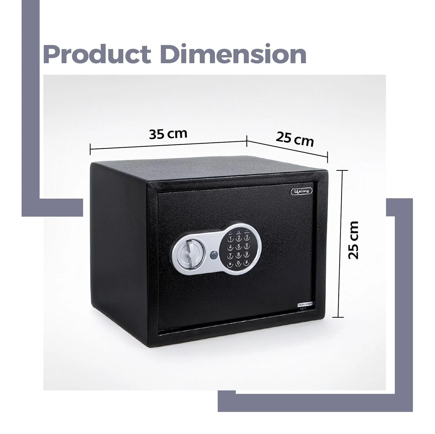 Lifelong 22 L Carbon Steel Digital Safe Locker Box For Home &amp; Office | Inbuilt LED Light | Essential Smart Home Locker for Gold, Jewellery, Cash | Tijori Box, Wardrobe Compatible, 1 Yr Warranty, Black - Image 3
