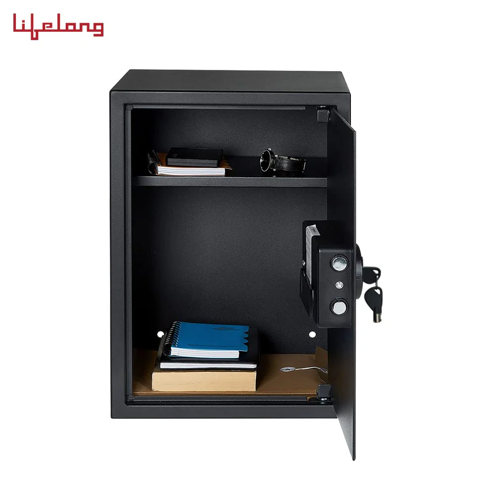 Lifelong 56 L Digital Safe Locker Box For Home & Office | Essential Smart Home Locker For Gold, Jewellery, Cash | Tijori Box | Electoric Keypad & Keys | Wardrobe Compatible, 1 Yr Warranty, Black - Image 8