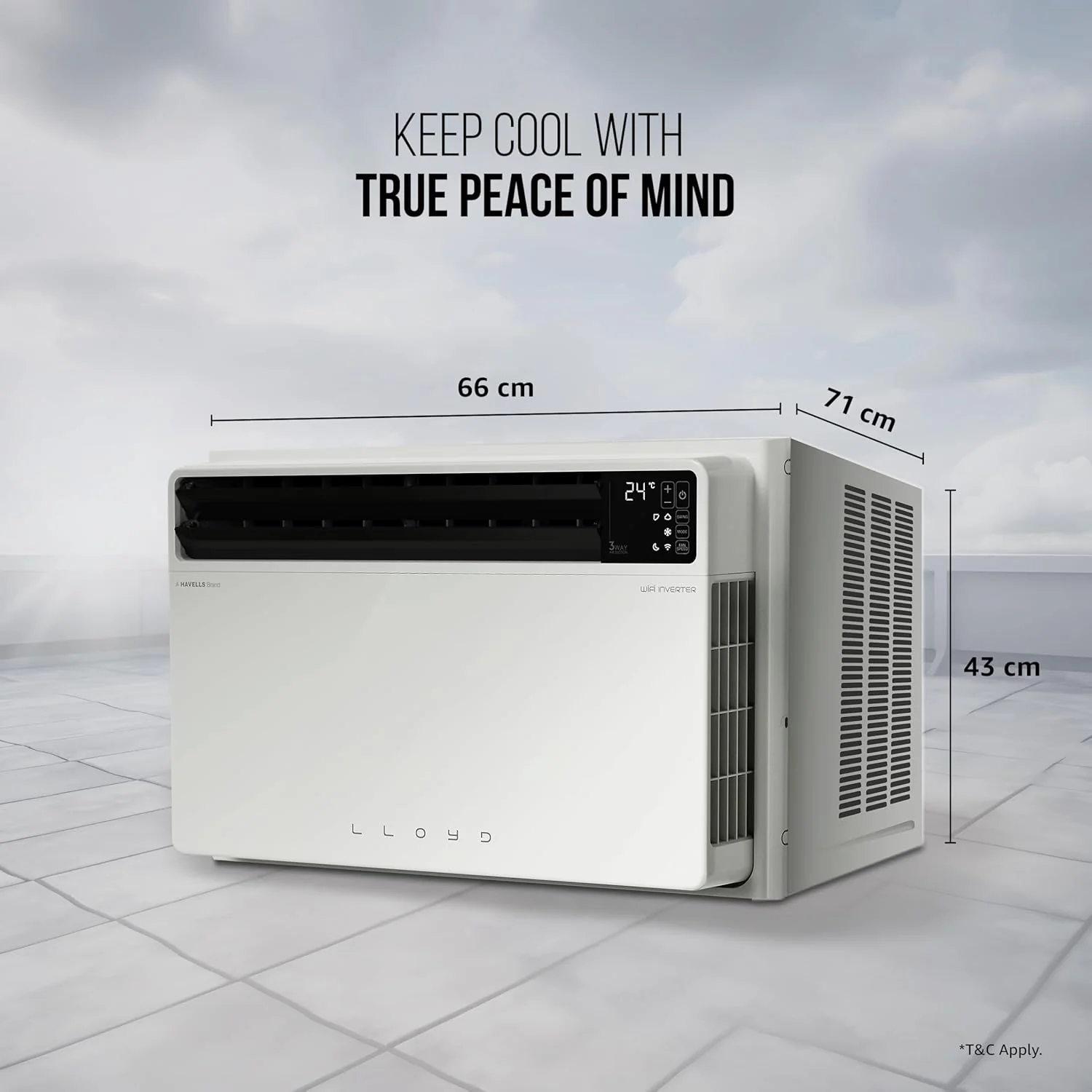 Lloyd 1.5 Ton 5 Star Top Throw Inverter Window AC, 2026 New Star Rated (6 in 1 Convertible, Cools Up To 54°C, Voice & WiFi Enabled, Opti Breeze, Super Silent, 4 Way Air Swing, White, GLW18V5AGTPR) - Image 7