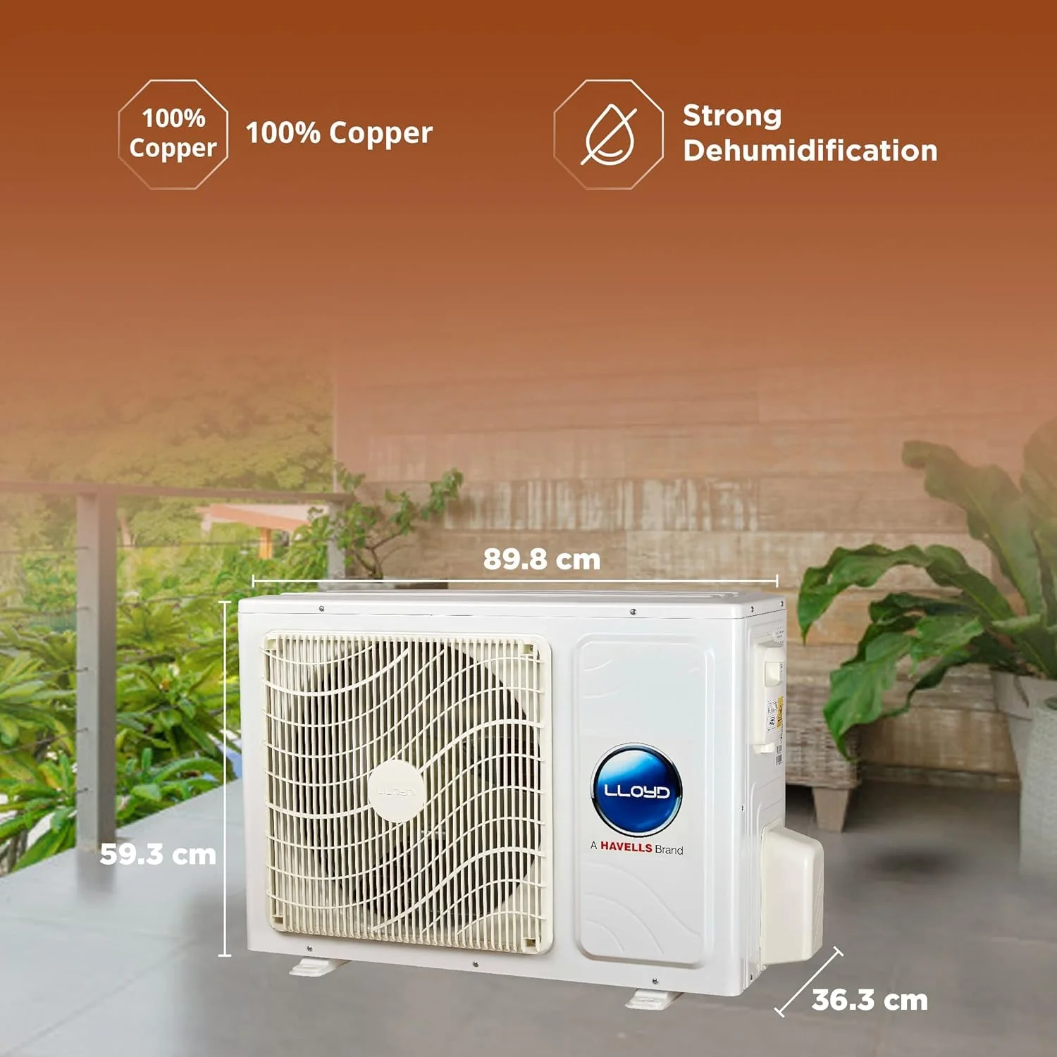 Lloyd 1.5 Ton 5 Star WiFi Inverter Split AC (5 in 1 Convertible, Copper, Anti-Viral + PM 2.5 Filter, White with Chrome Deco Strip, GLS18V5FWCXV) - Image 6