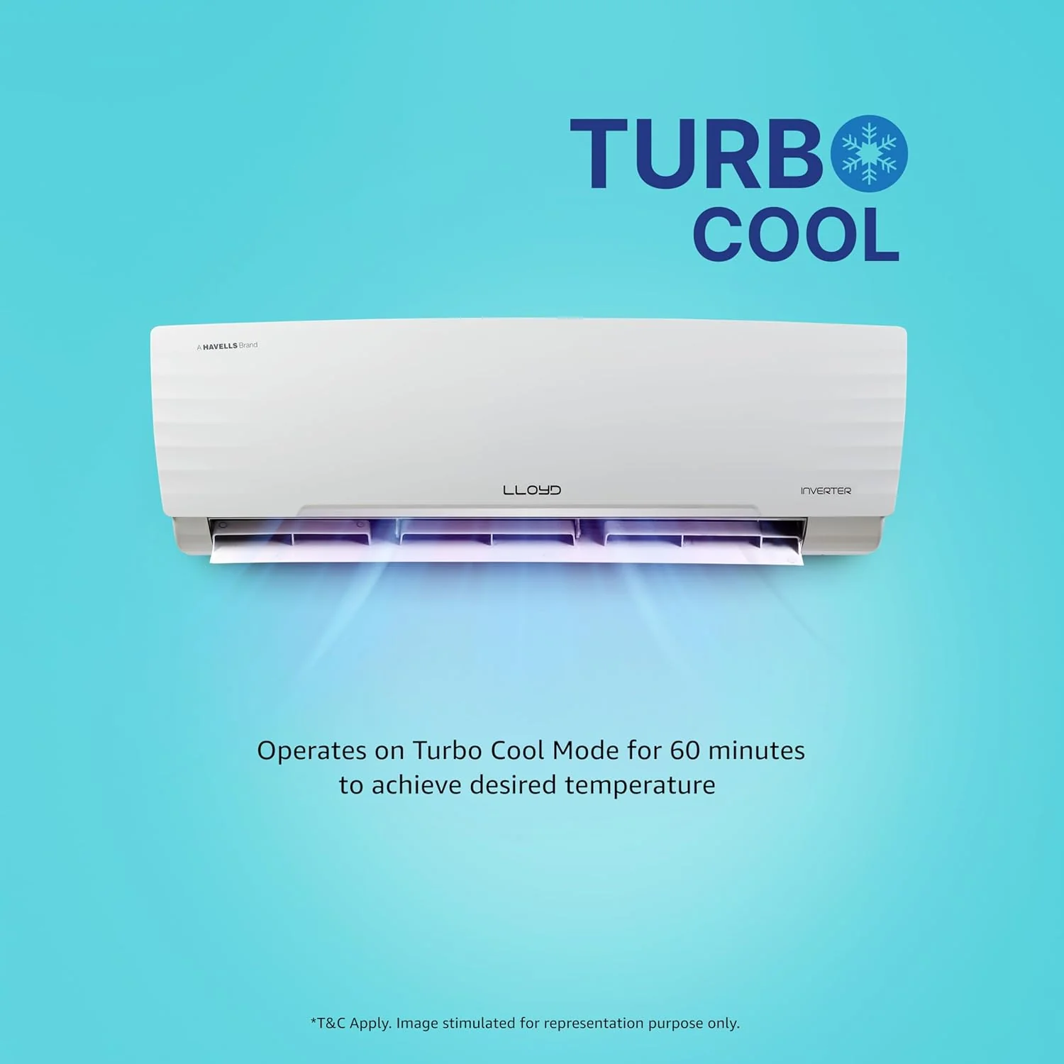 Lloyd 1 Ton 5 Star Inverter Split AC (5 in 1 Convertible, Cools Up To 52°C, Smart 4 Way Air Swing, Turbo Cool, Installation Check, 100% Copper, White, GLS12I5FWBEV) - Image 5