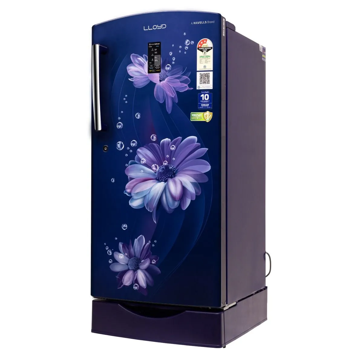 Lloyd 195 L 3 Star Direct Cool Single Door Refrigerator with Auto Defrost, Rapid Freeze, Bactshield, Viruzsafe Handle &amp; Honeycomb Crisper | (GLDC213SDBB2GC, Daisy Blue) - Image 5