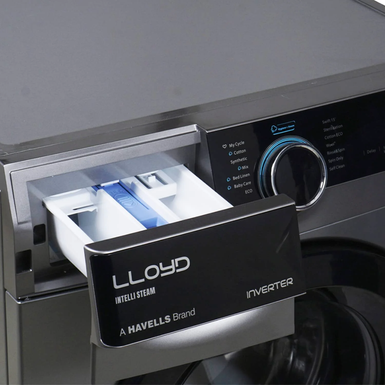 Lloyd 8.0 kg Fully Automatic Front Load Washing Machine (GLWMF80DK1, Dark Inox) - Image 4