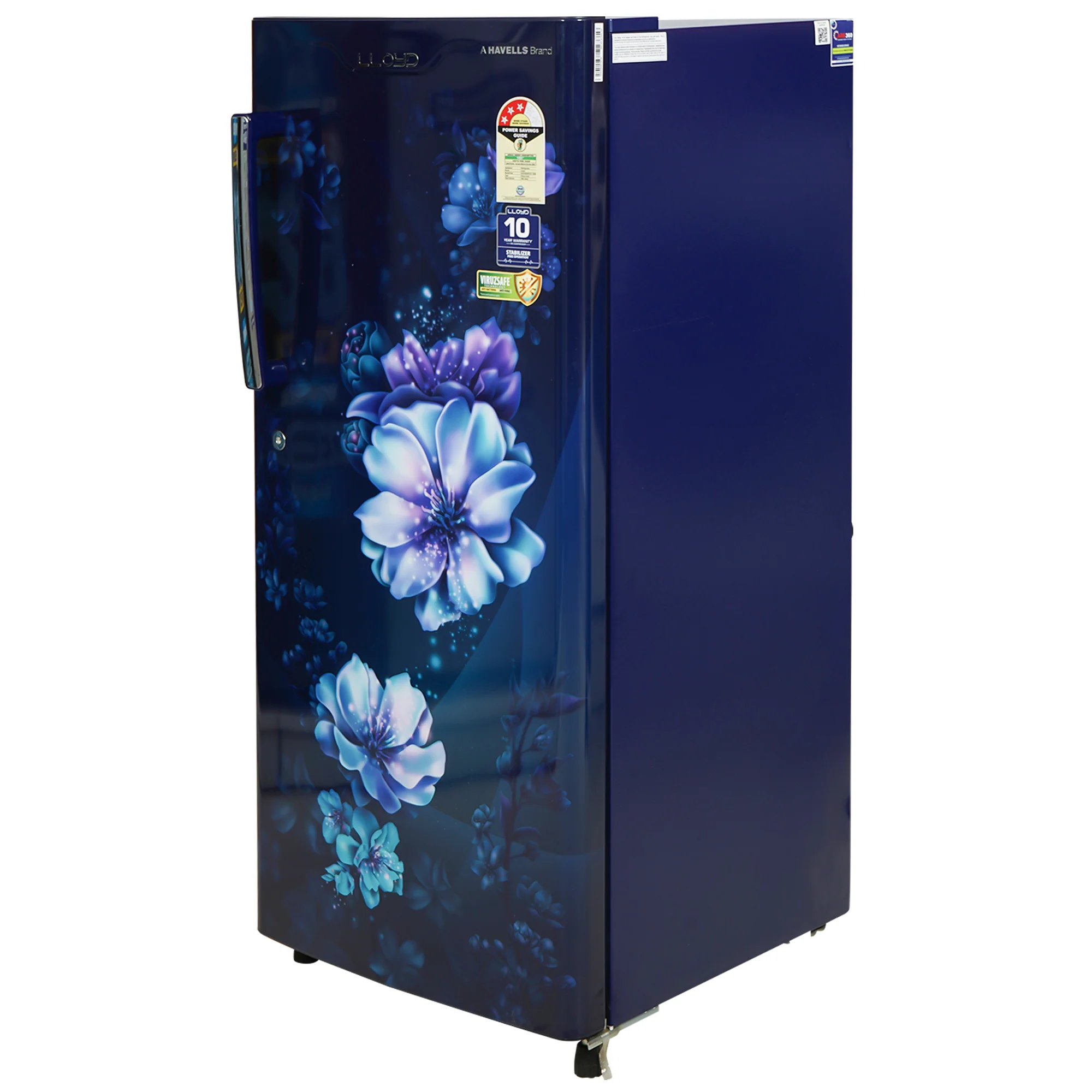 Lloyd-Havells 188 Litre 3 Star Direct Cool Fast Ice Making Refrigerator (Cherry Blossom Blue, GLDC203SCBT2JC, Stabilizer Free Operation) - Image 2