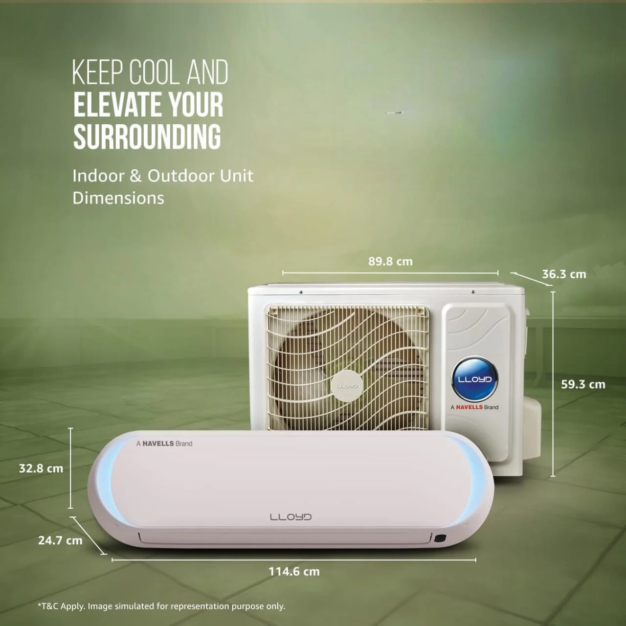 Lloyd Stellar Art 1.5 Ton 5 Star Wi-Fi Inverter Split AC (6 in 1 Expandable, Mood Lighting, In-Built Air Purifier, Direct Voice Command, Copper, White &amp; Blush Pink, New Launch GLS18V5FBGST) - Image 5