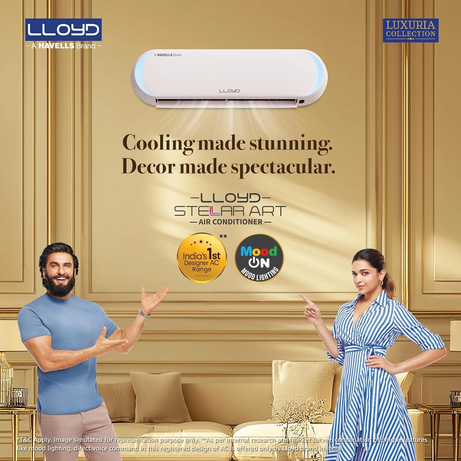 Lloyd Stellar Art 1.5Ton 5 Star Wi-Fi Inverter Split AC (6 in 1 Expandable,Mood Lighting, In-Built Air Purifier, Direct Voice Command, White & Blush Pink, New Launch GLS18V5FWLGT) - Image 4