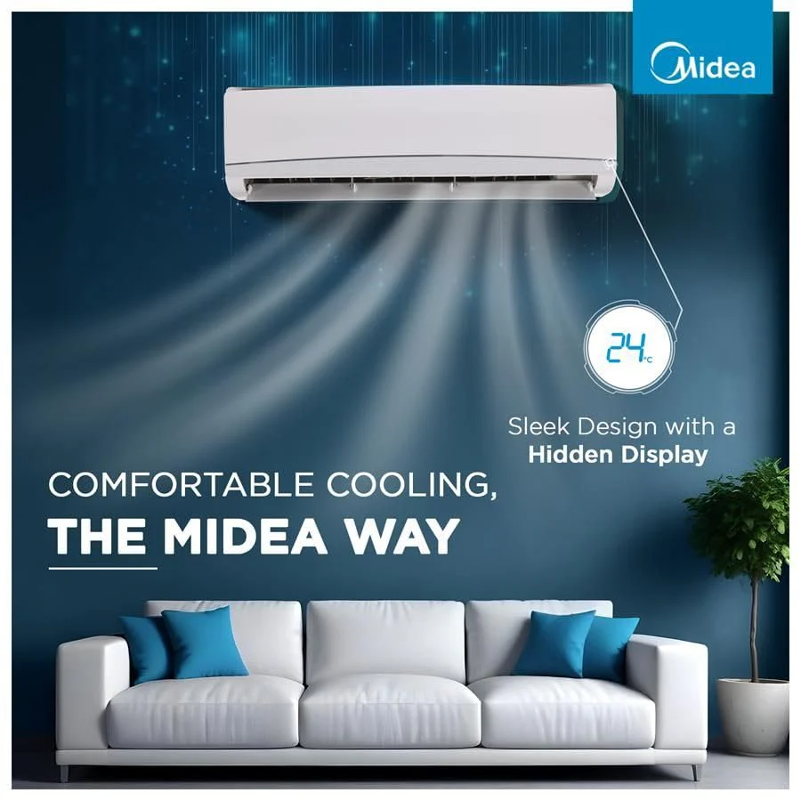 Midea 2 Ton 3 Star Split Inverter AC - White  (24K 3 Star Santis Neo DLX Inverter R32 Split AC, Copper Condenser) - Image 3
