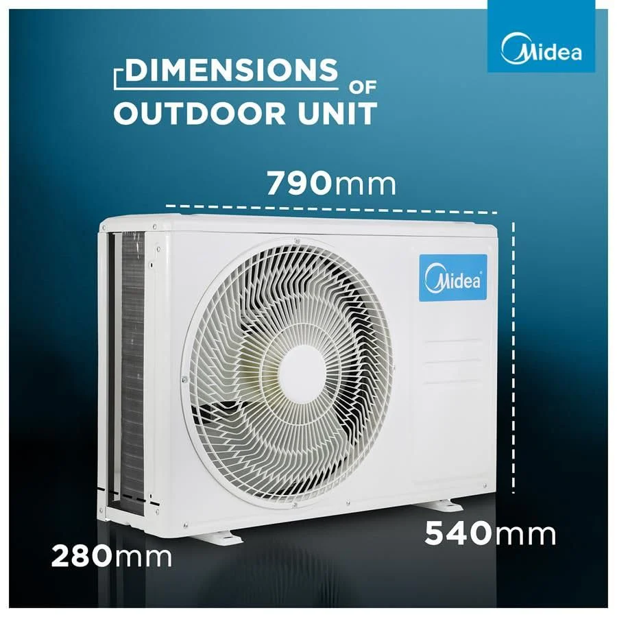 Midea 2 Ton 3 Star Split Inverter AC - White  (24K 3 Star Santis Neo DLX Inverter R32 Split AC, Copper Condenser) - Image 7