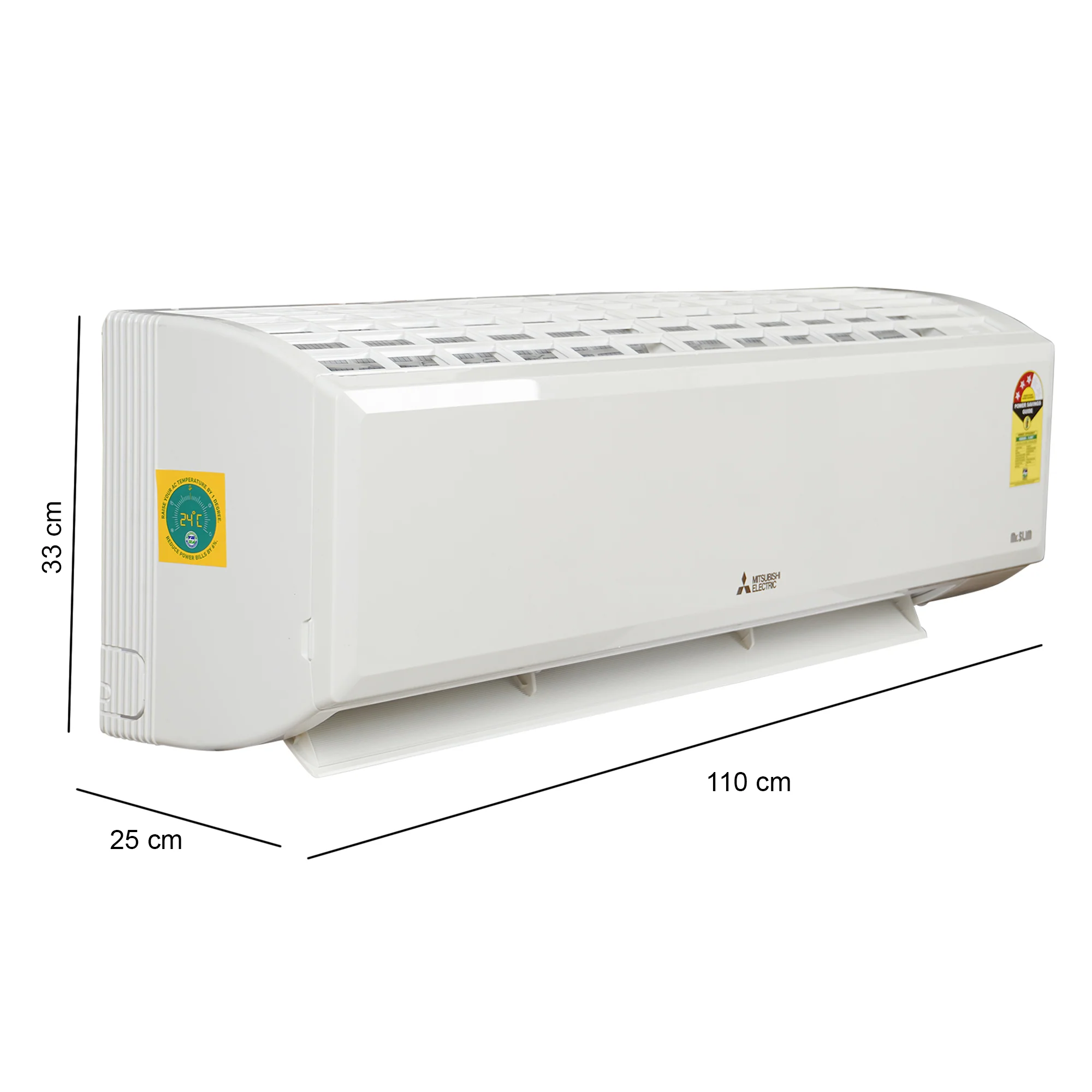 Mitsubishi 1.9 Ton 3 Star Fixed Speed Split AC with 4 Way Swing | Wide &amp; Long Airflow (MS-AGZ24VF,White) - Image 8
