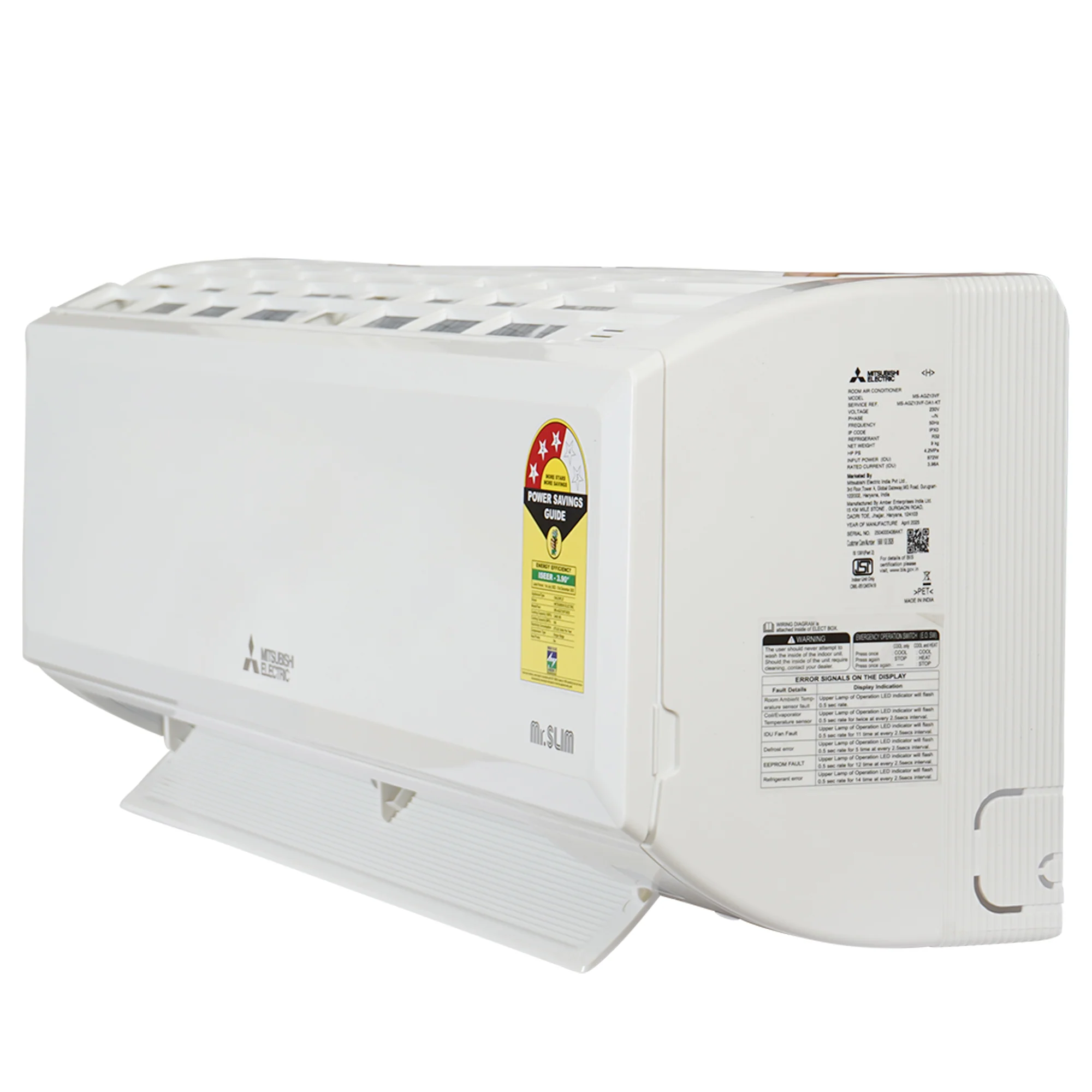 Mitsubishi Electric 1 Ton (3 Star) Split AC with 4 Way Swing | Wide & Long Airflow | Eco Cool | PM Filter | LCD Remote Control | Anti Rust - Image 4