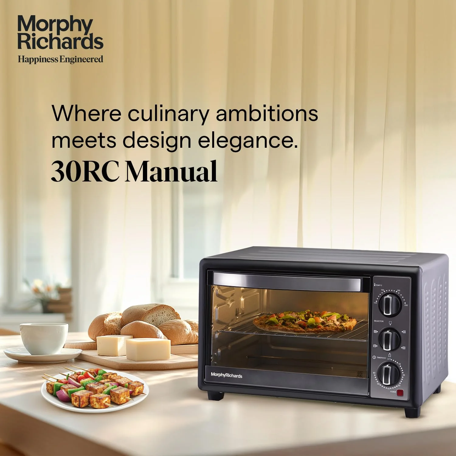 Morphy Richards 30 RC OTG | 30L Oven Toaster Griller | Rotisserie | Multi-Function Baking, Roasting, Grilling & Toasting | 2-Year Warranty | Black - Image 4