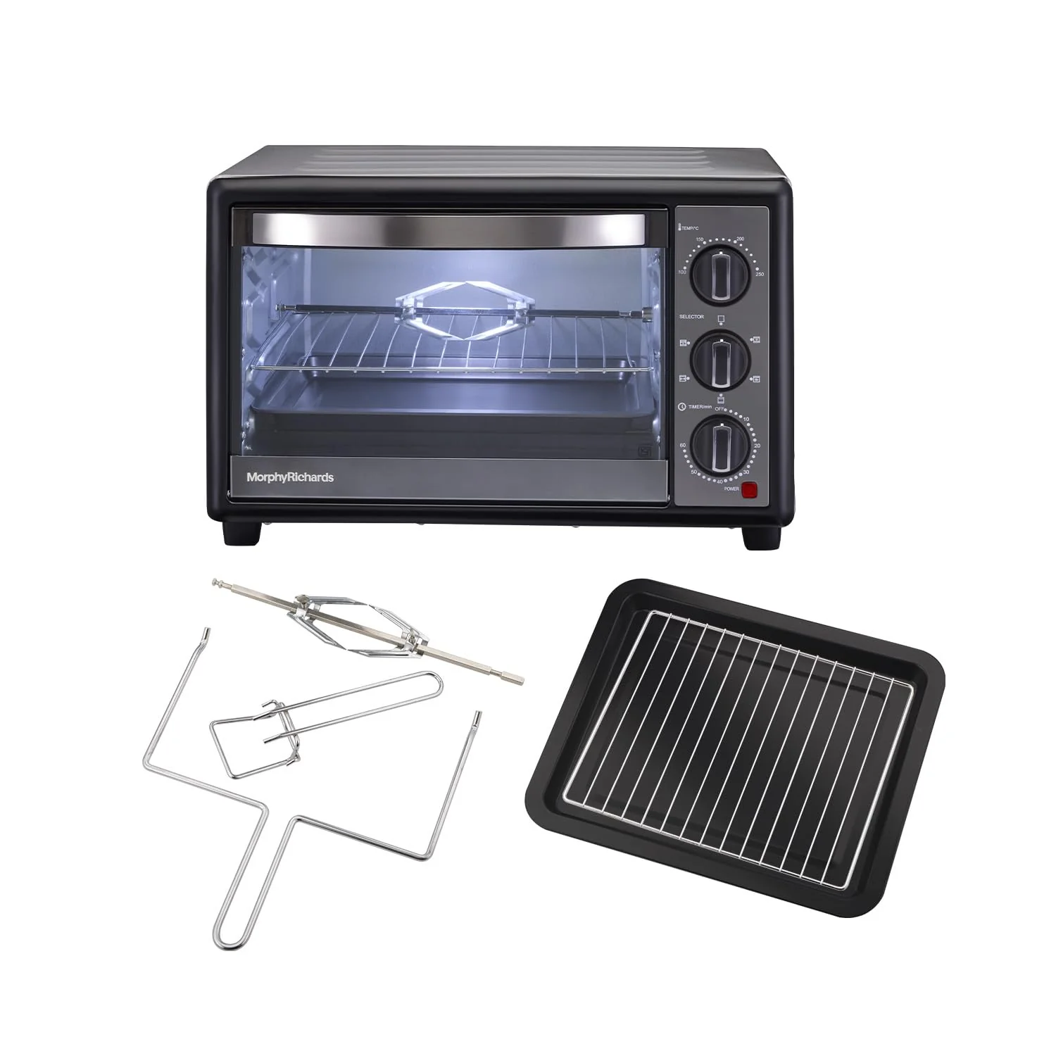 Morphy Richards 30 RC OTG | 30L Oven Toaster Griller | Rotisserie | Multi-Function Baking, Roasting, Grilling & Toasting | 2-Year Warranty | Black - Image 4
