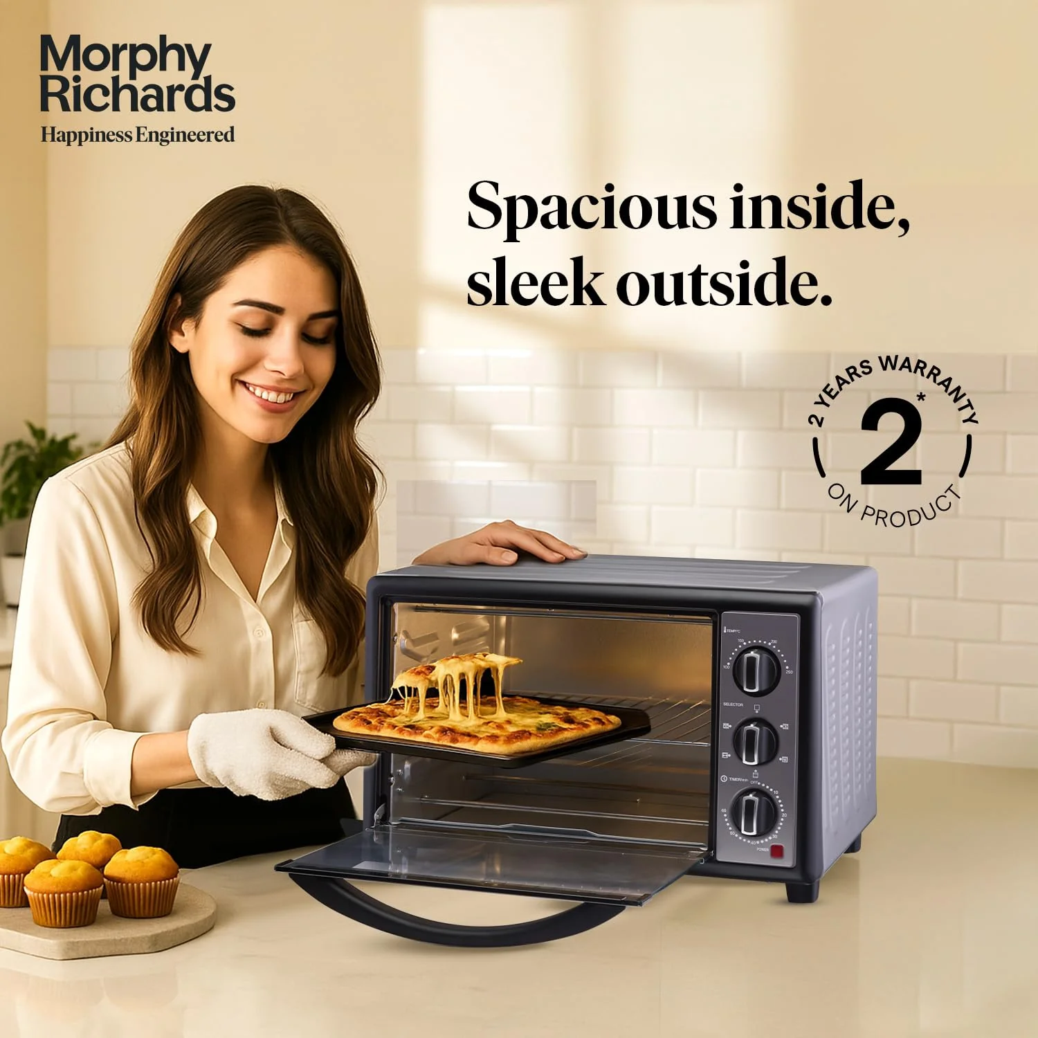 Morphy Richards 30 RC OTG | 30L Oven Toaster Griller | Rotisserie | Multi-Function Baking, Roasting, Grilling & Toasting | 2-Year Warranty | Black - Image 9