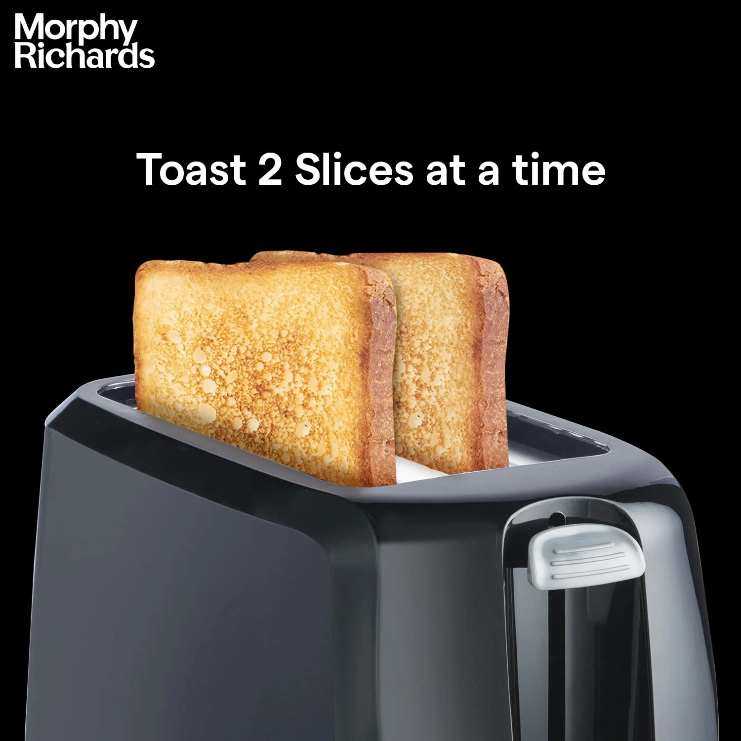 Morphy Richards AT 200 Bread Toaster|700W Toaster 2 slices|6 Different Browning Controls|Removable Crumb Tray|Cool Touch Body With Anti-Skid Feet|Wider Slots &amp; Hi-Lift Feature|Black - Image 7