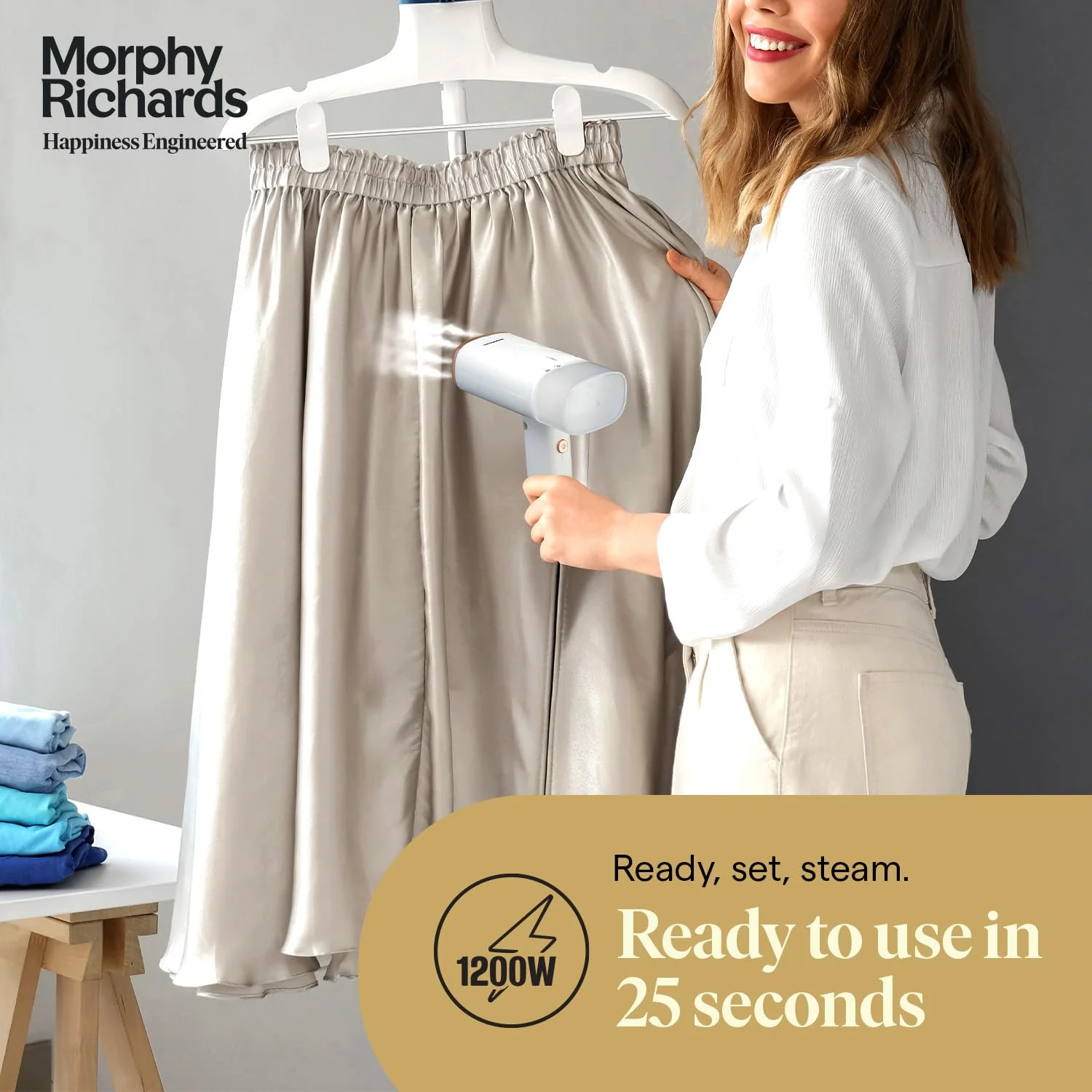 Morphy Richards Steam Elite | 1200-Watt Handheld Garment Steamer | White - Image 3