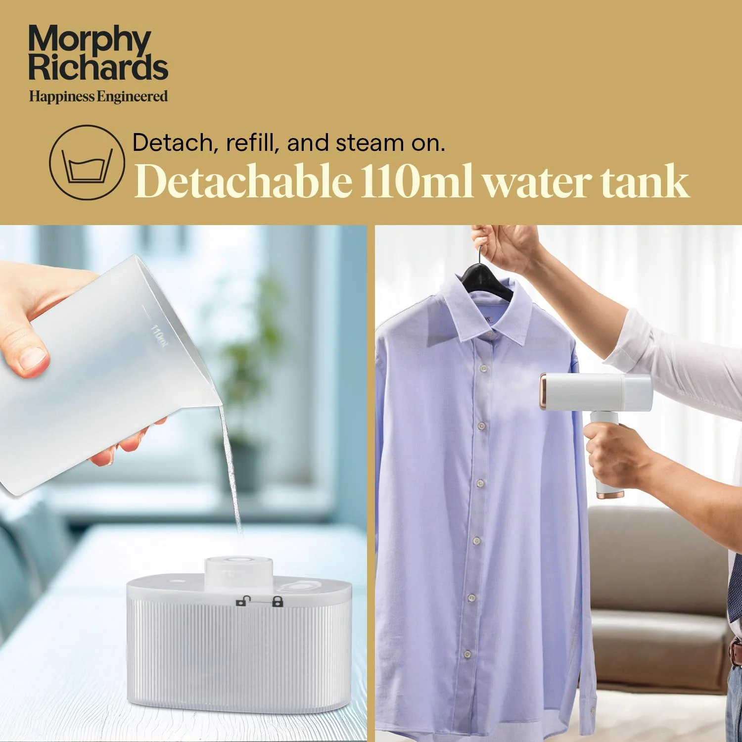 Morphy Richards Steam Elite | 1200-Watt Handheld Garment Steamer | White - Image 5